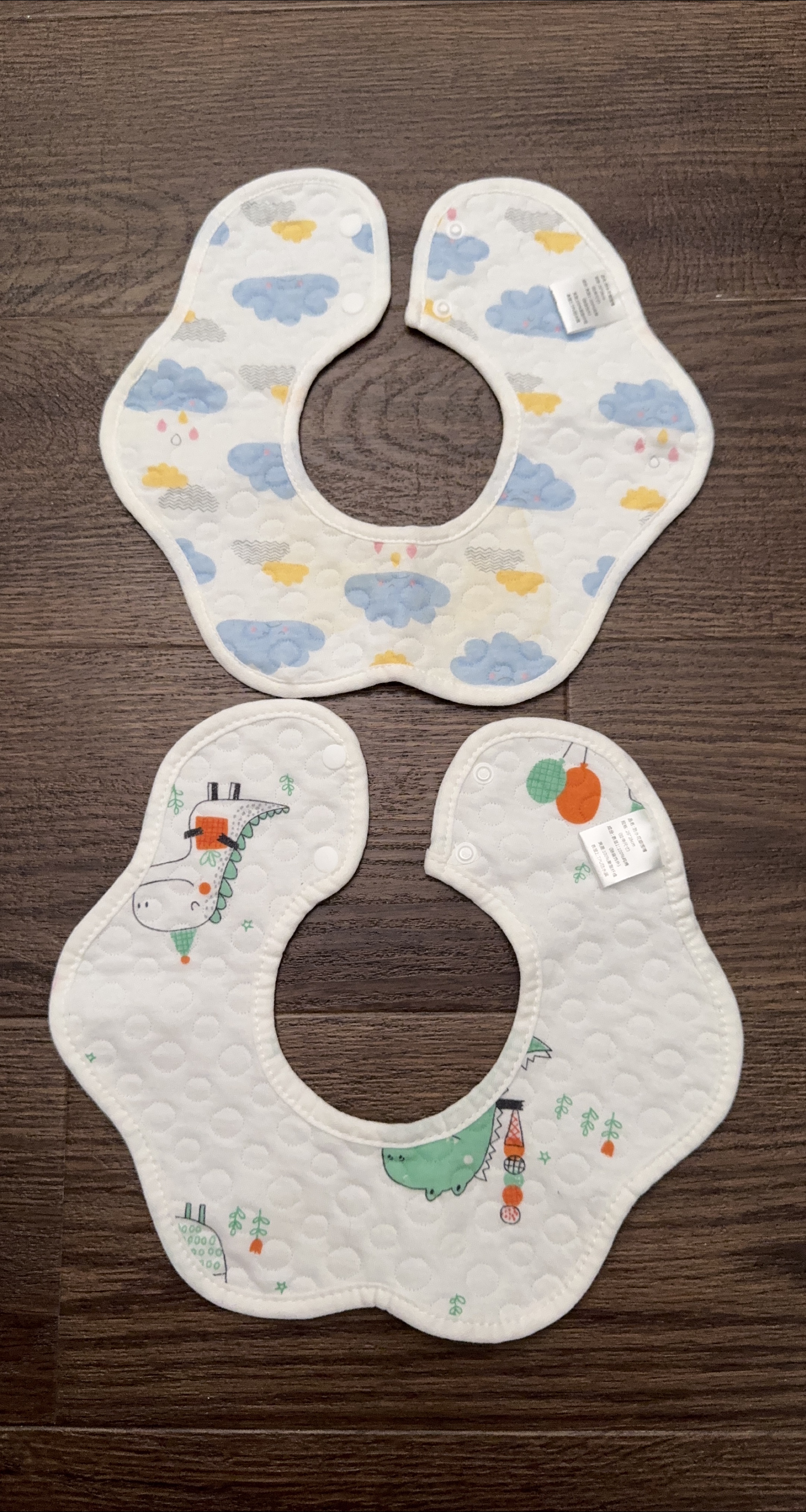 Baby Bibs - Cloud and Dino Pattern thumbnail