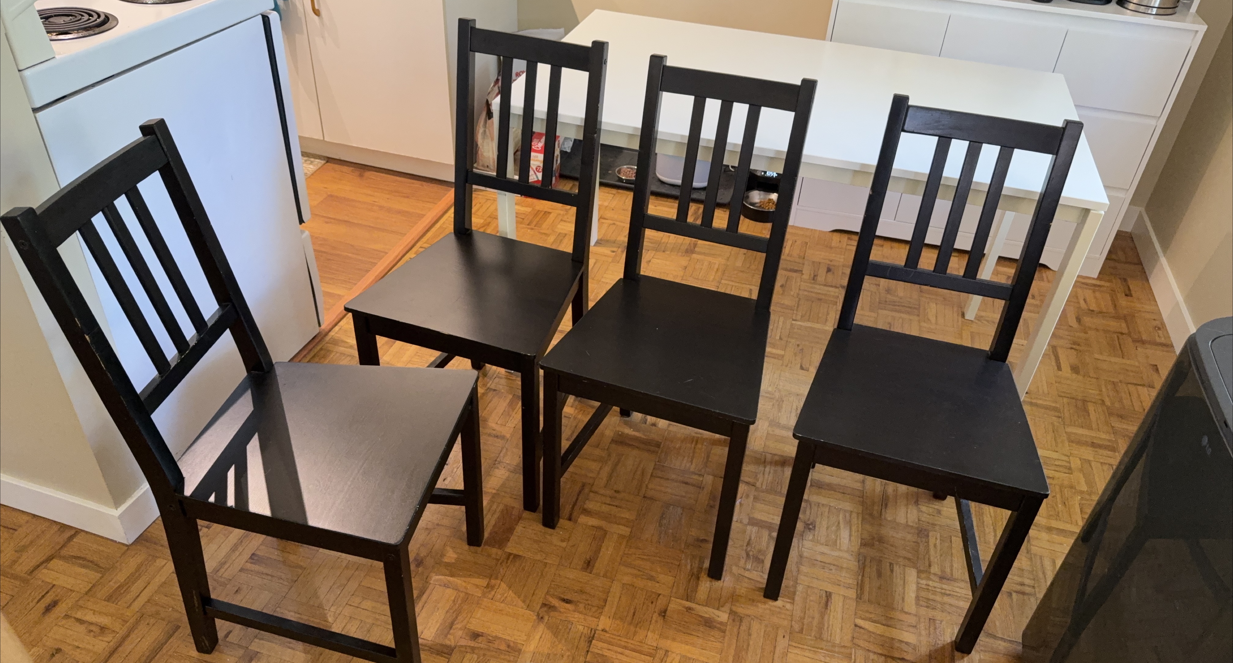 Black Wooden Chairs - Set of 4 image indicator(1)