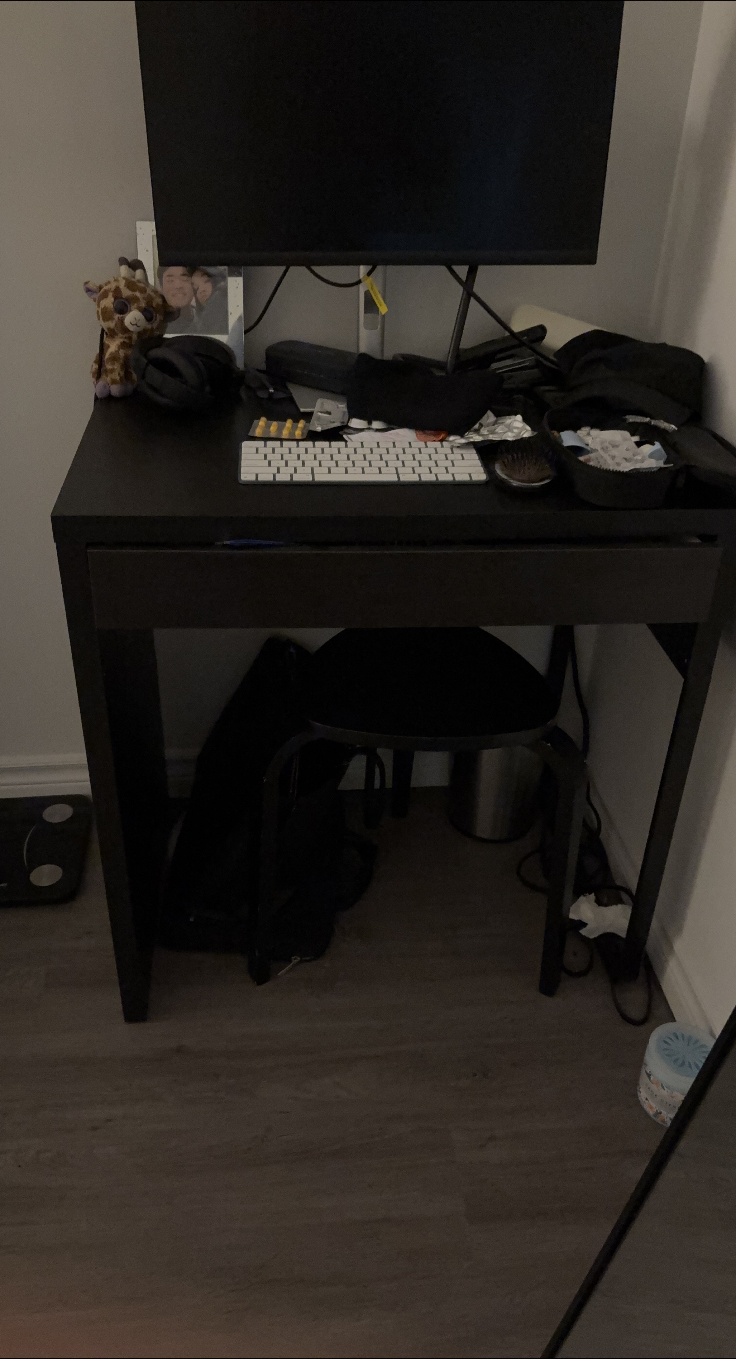 Black Desk with a Stool thumbnail
