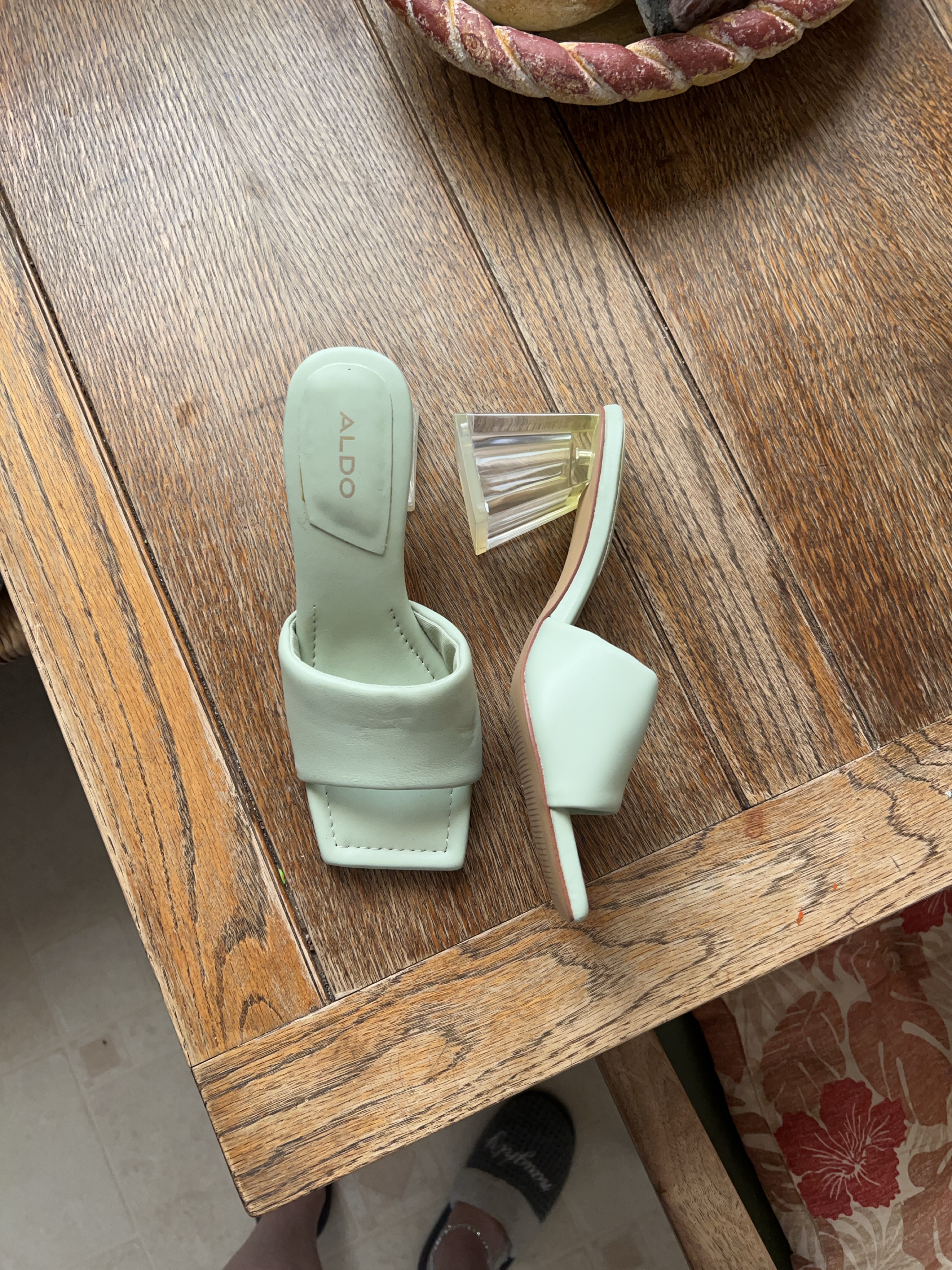 Aldo Mint Green Mules thumbnail