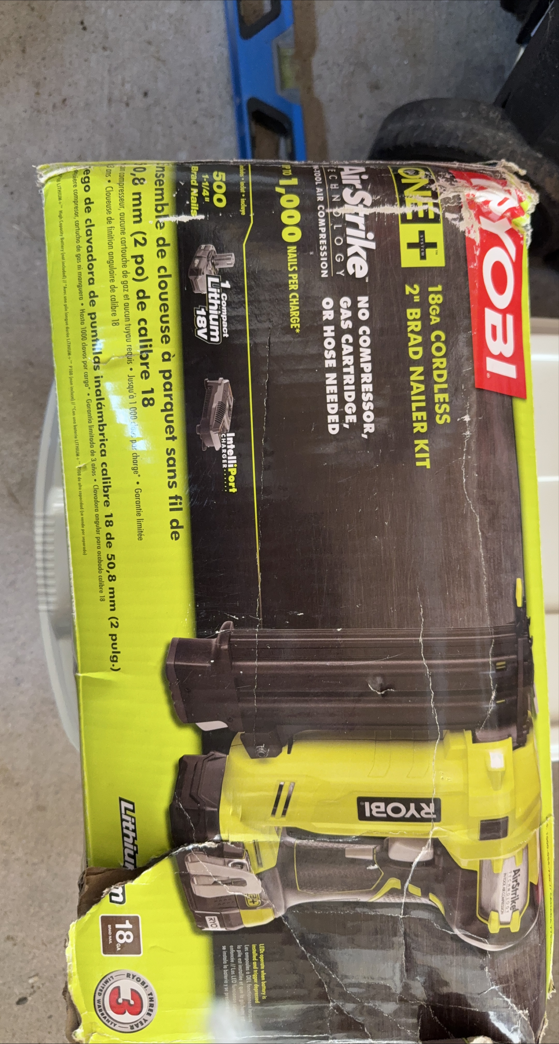 RYOBI Brad Nailer Kit with Case and Nails