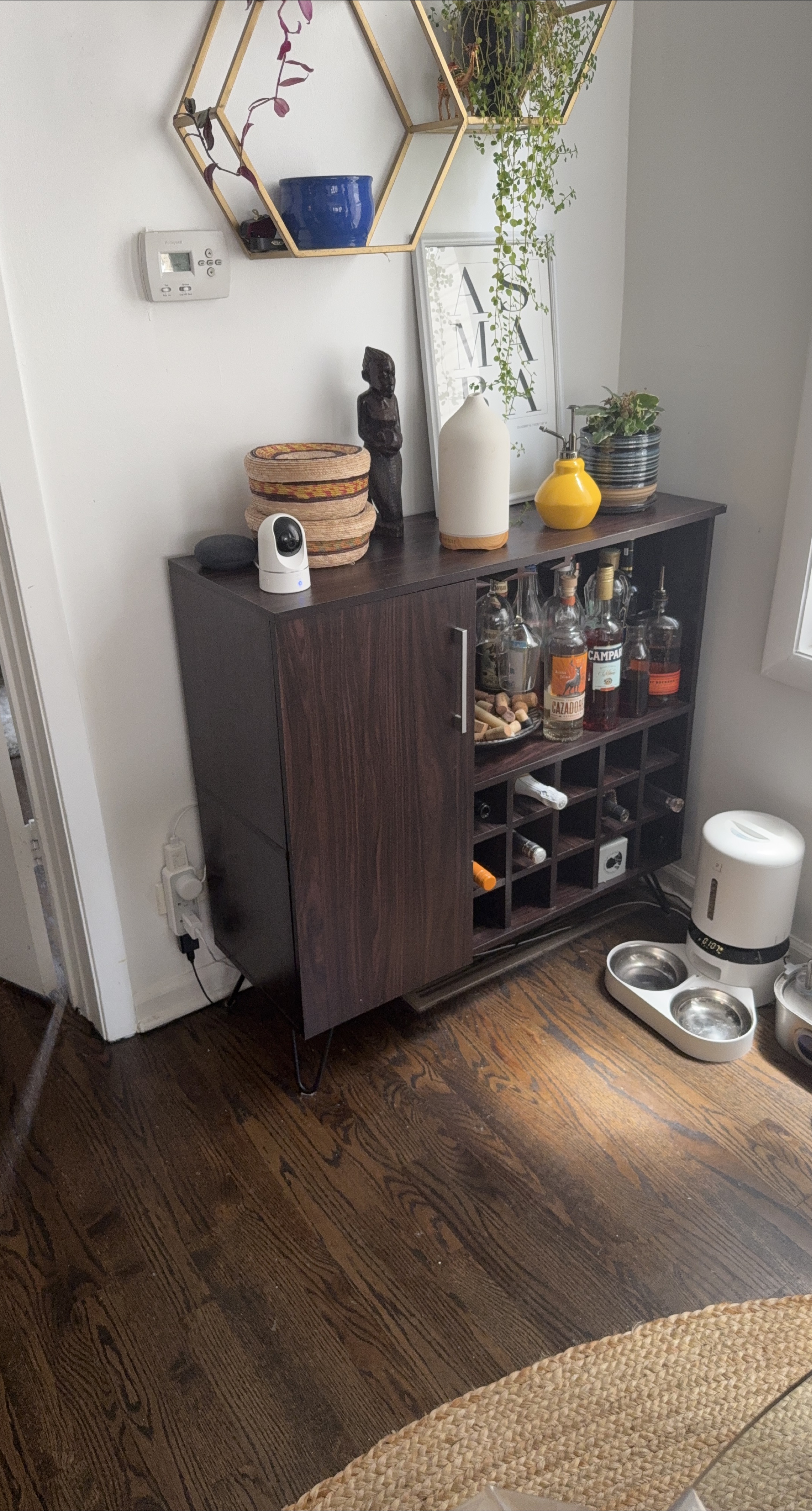 Dark Brown Wooden Bar Cabinet thumbnail