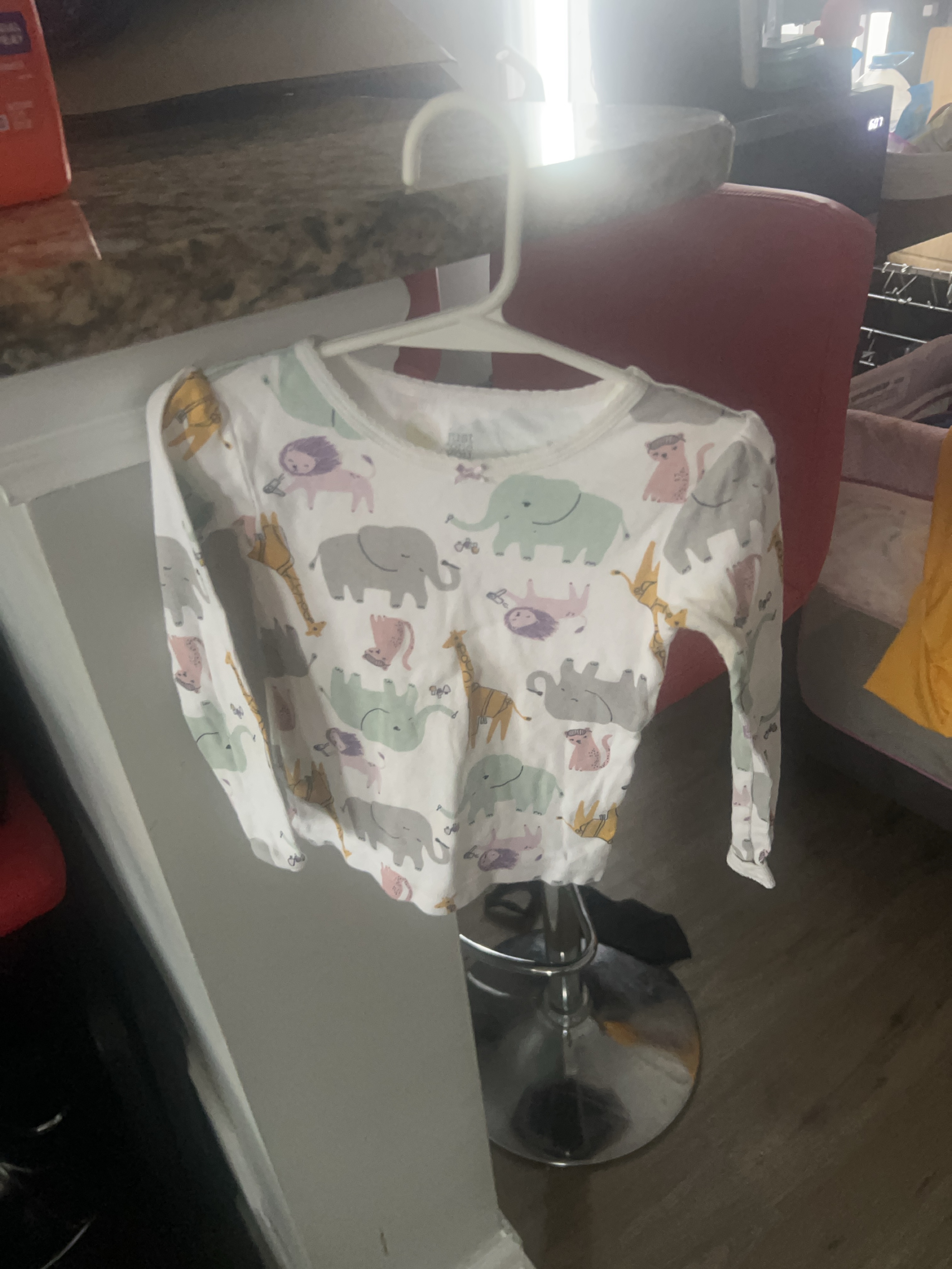 Baby Long Sleeve Animal Print Onesie thumbnail