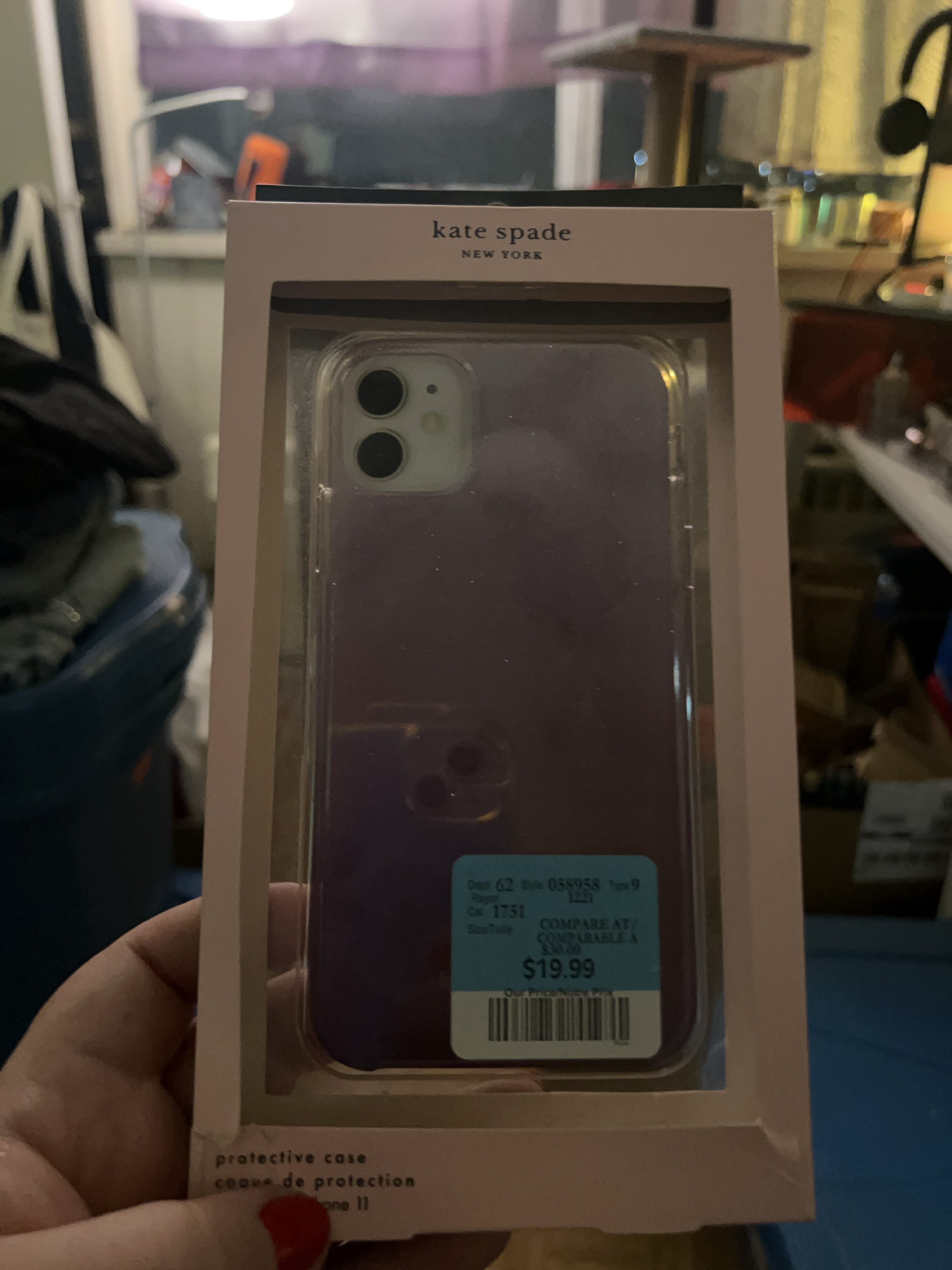 Kate Spade Purple Sparkle Ombré iPhone 11 Case thumbnail