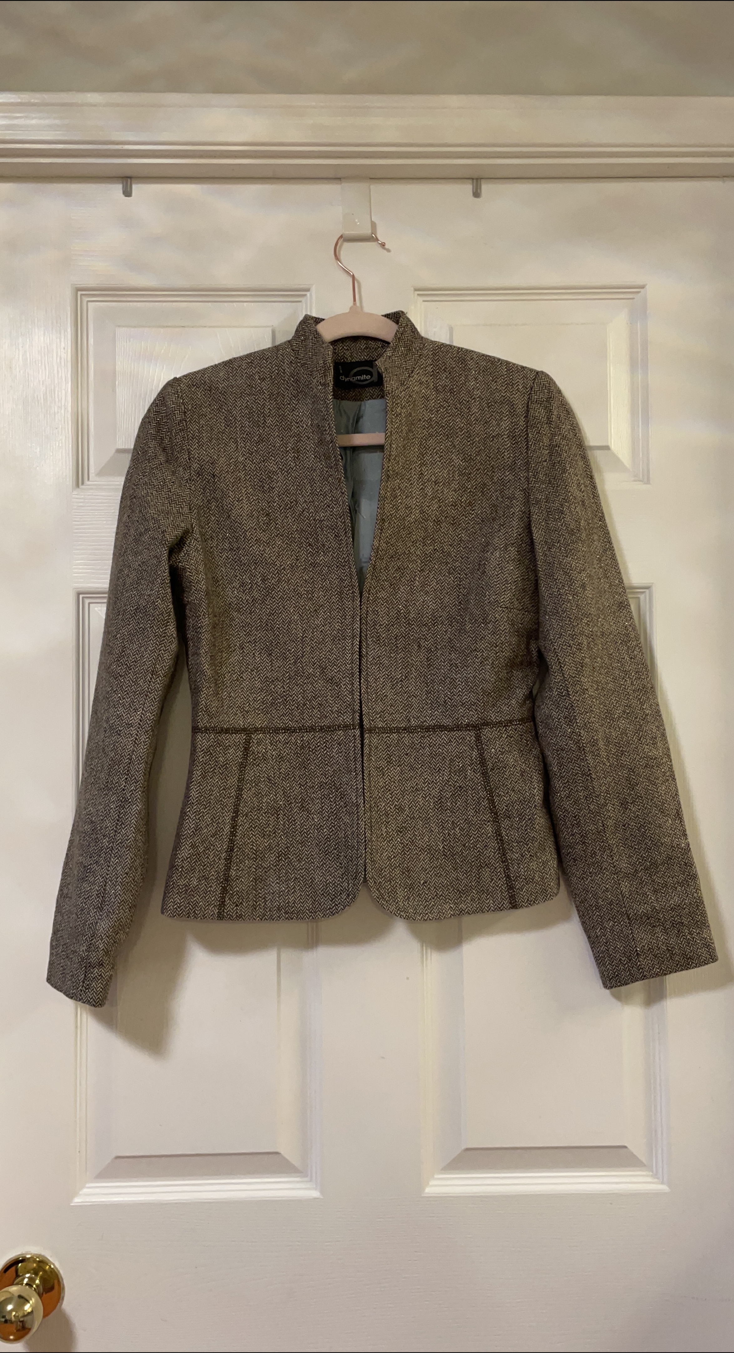 Dynamite Brown Tweed Blazer thumbnail