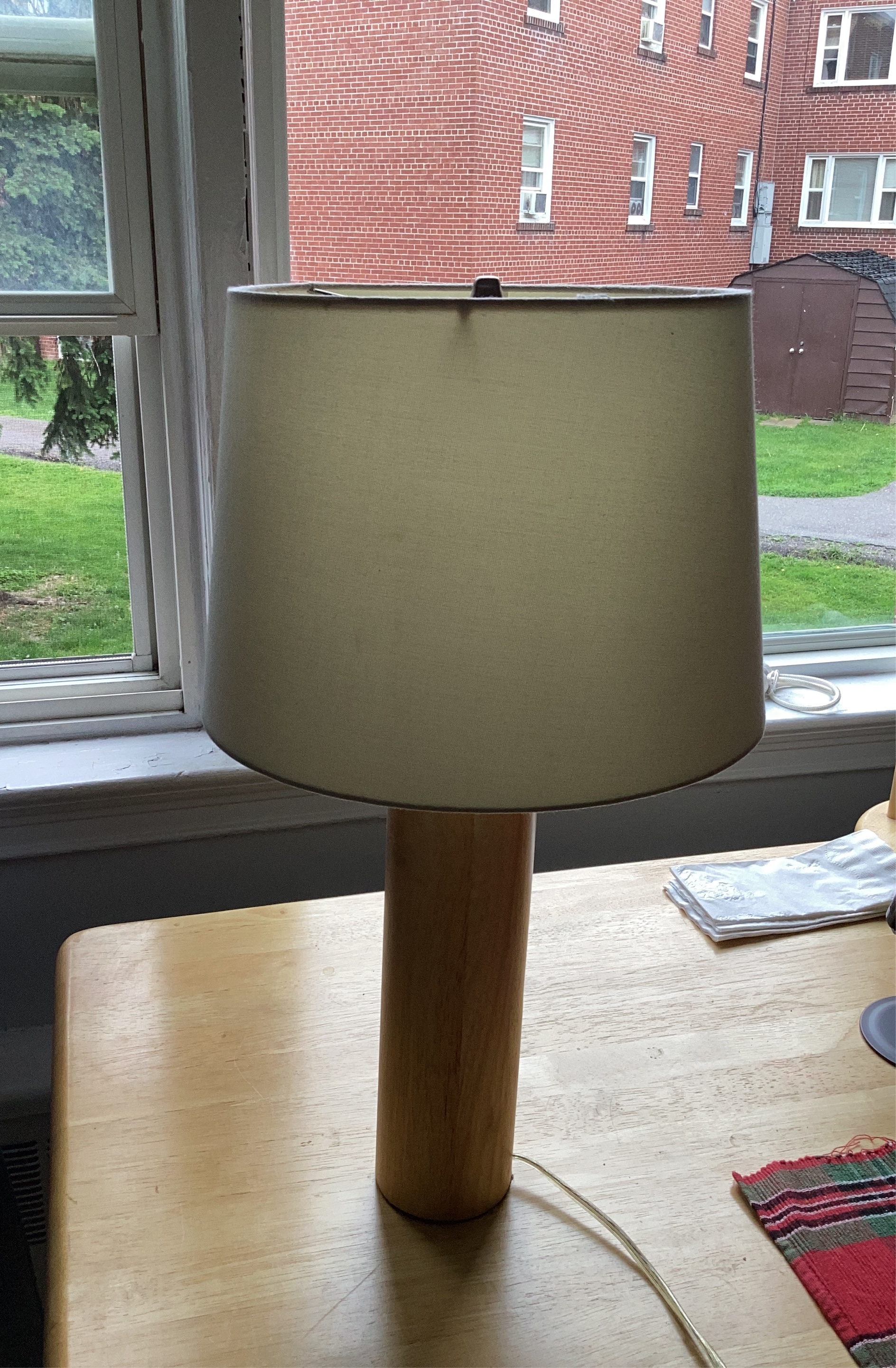 Wooden Table Lamp with Shade thumbnail