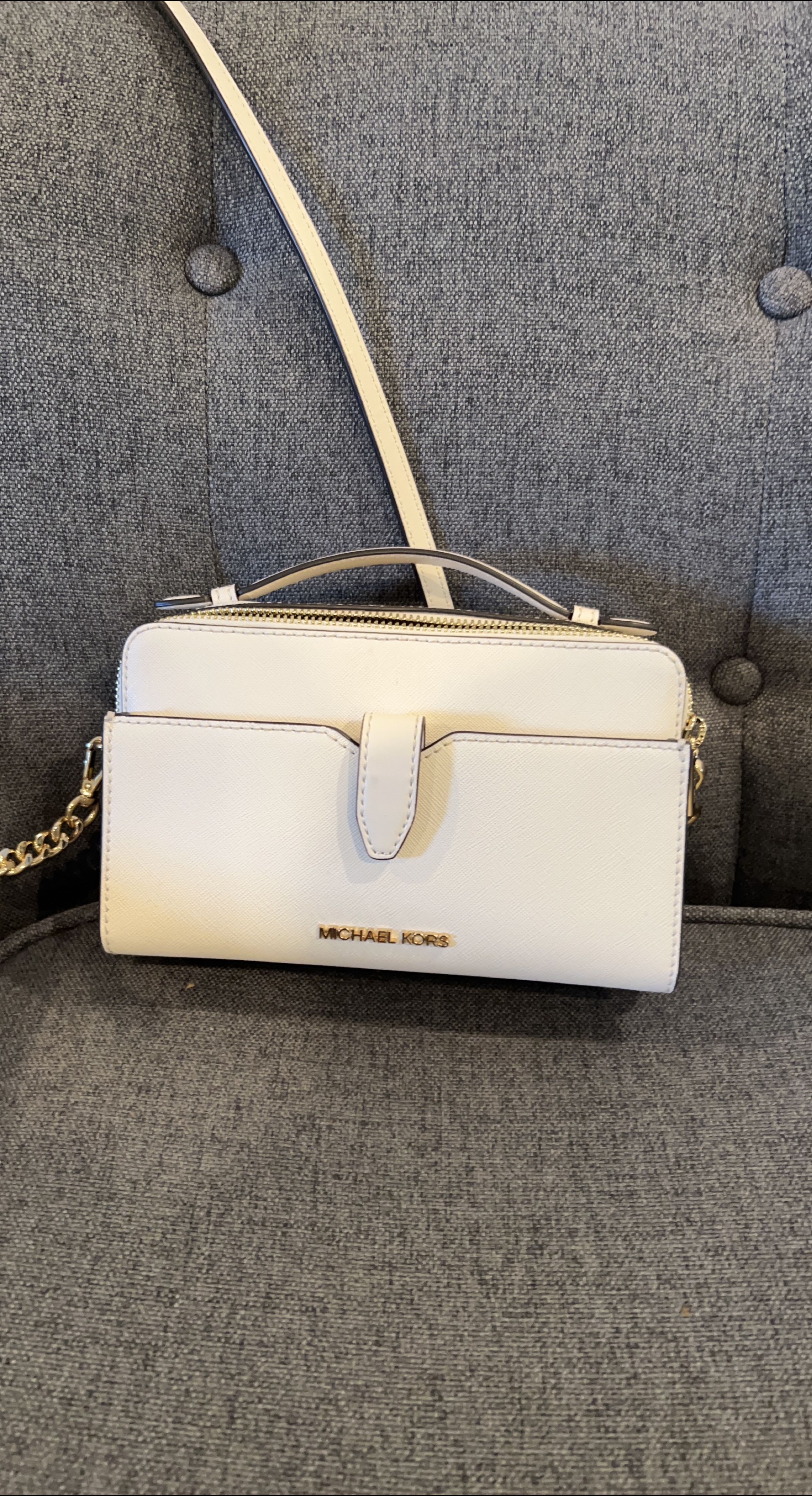 Michael Kors White Crossbody Bag