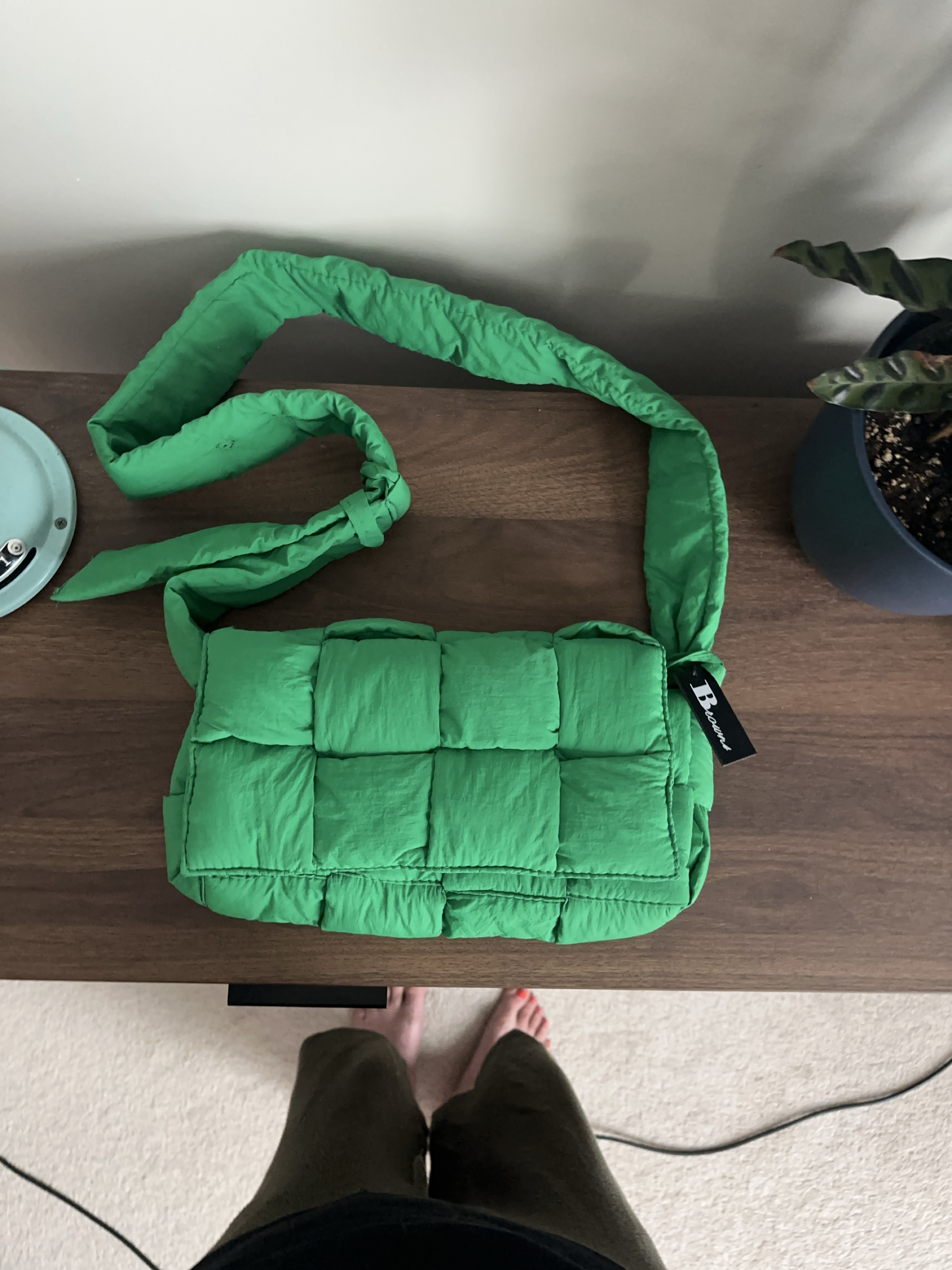 Green Puffer Shoulder Bag thumbnail