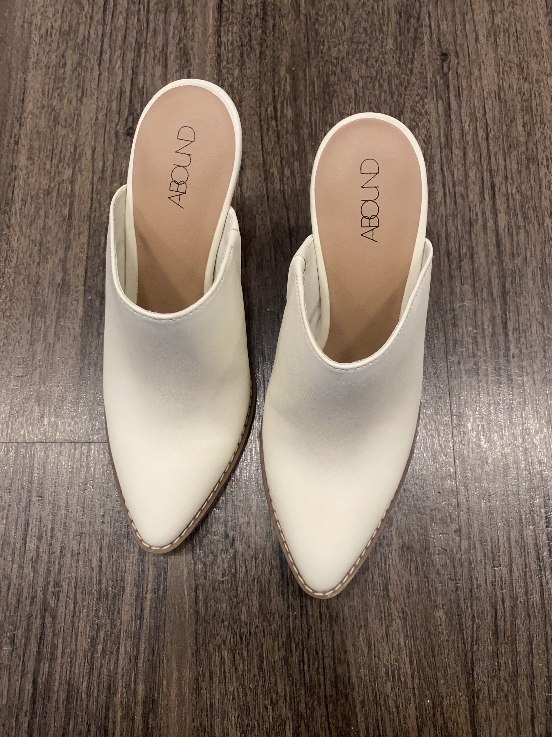 Nordstrom White heeled Mules #Cleanout
