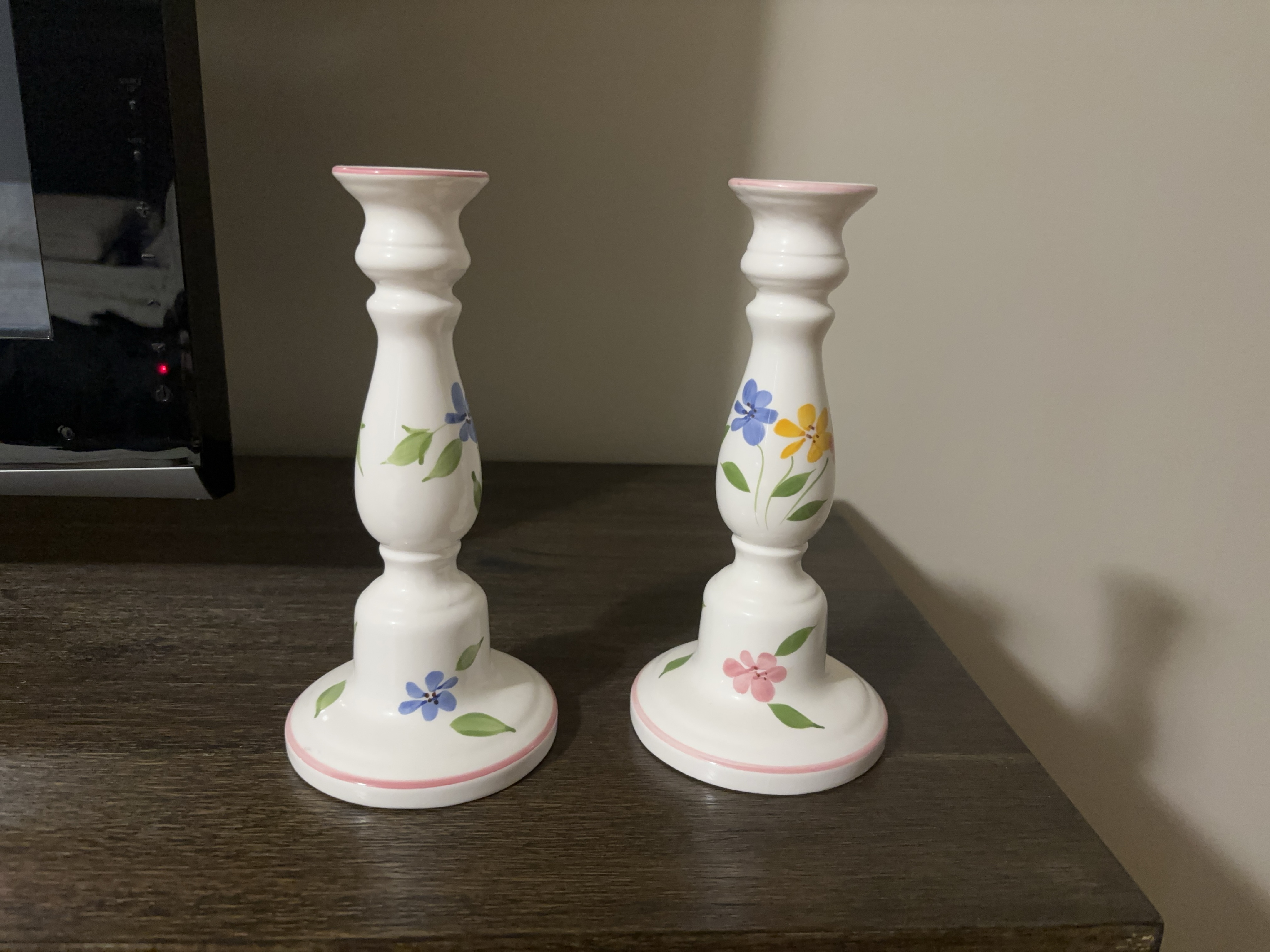 Floral Candlestick Holders - Pair thumbnail