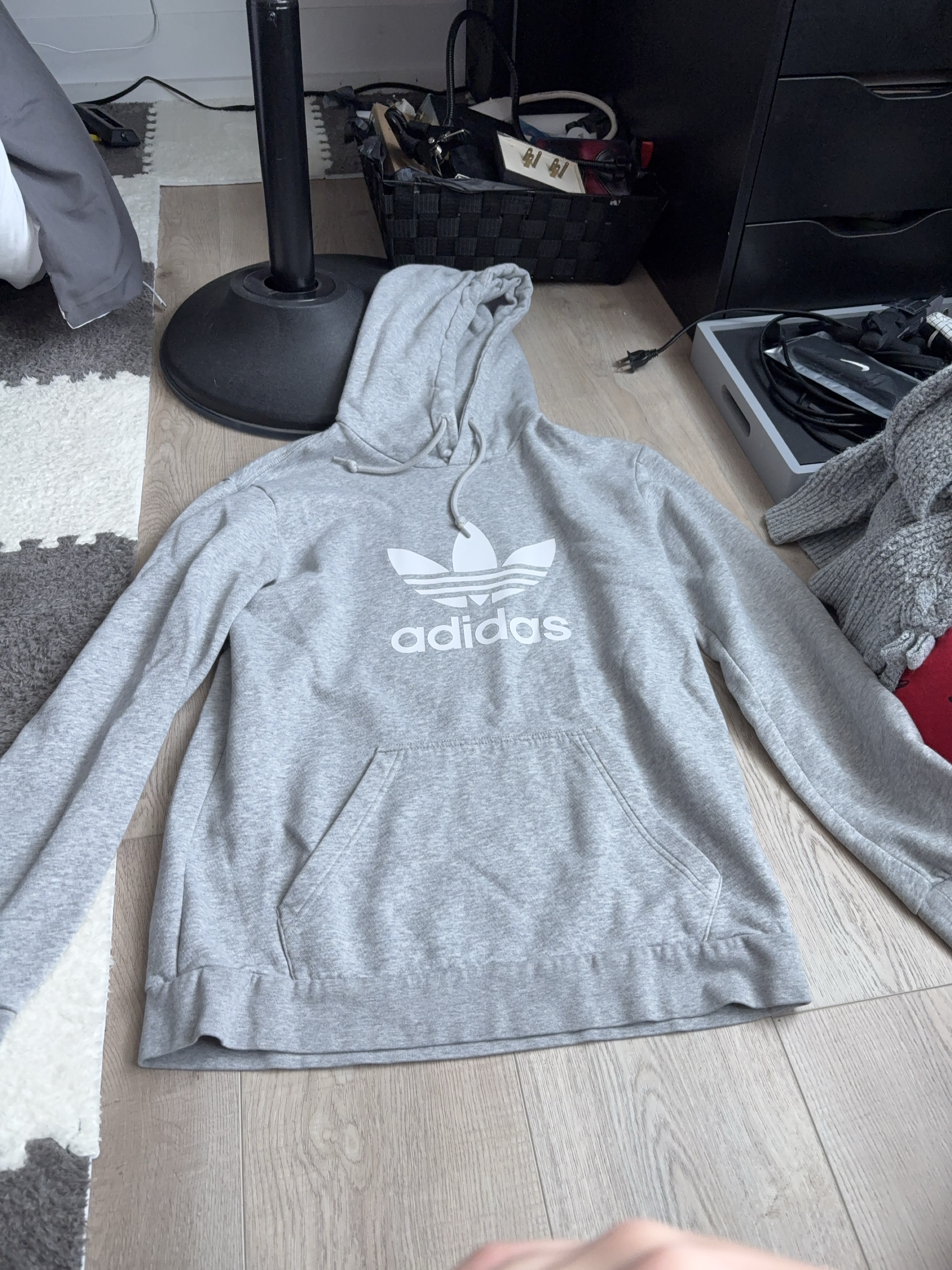 Adidas Hoodie - Grey - EUC thumbnail
