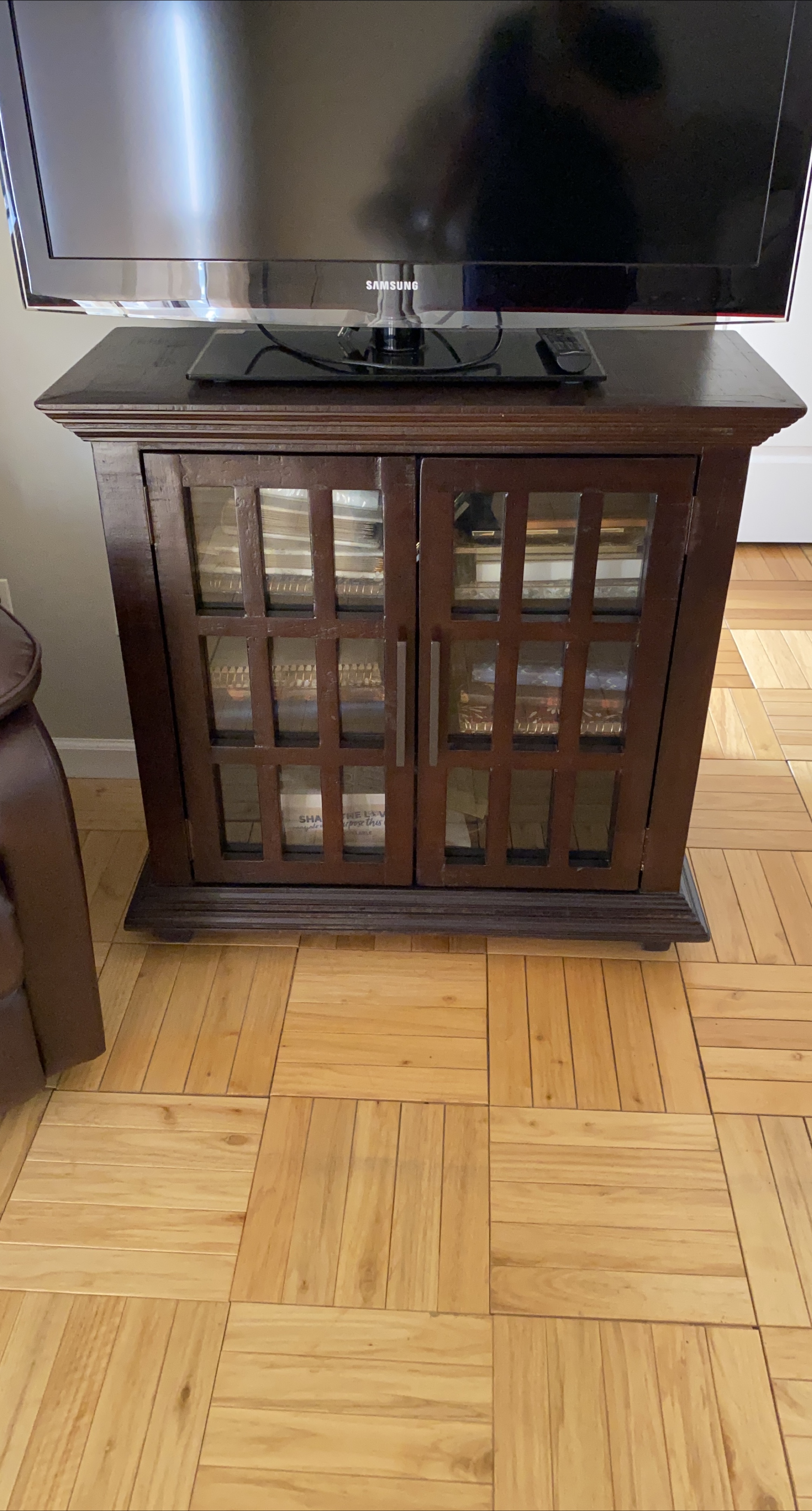 Wooden Cabinet with Glass Doors thumbnail