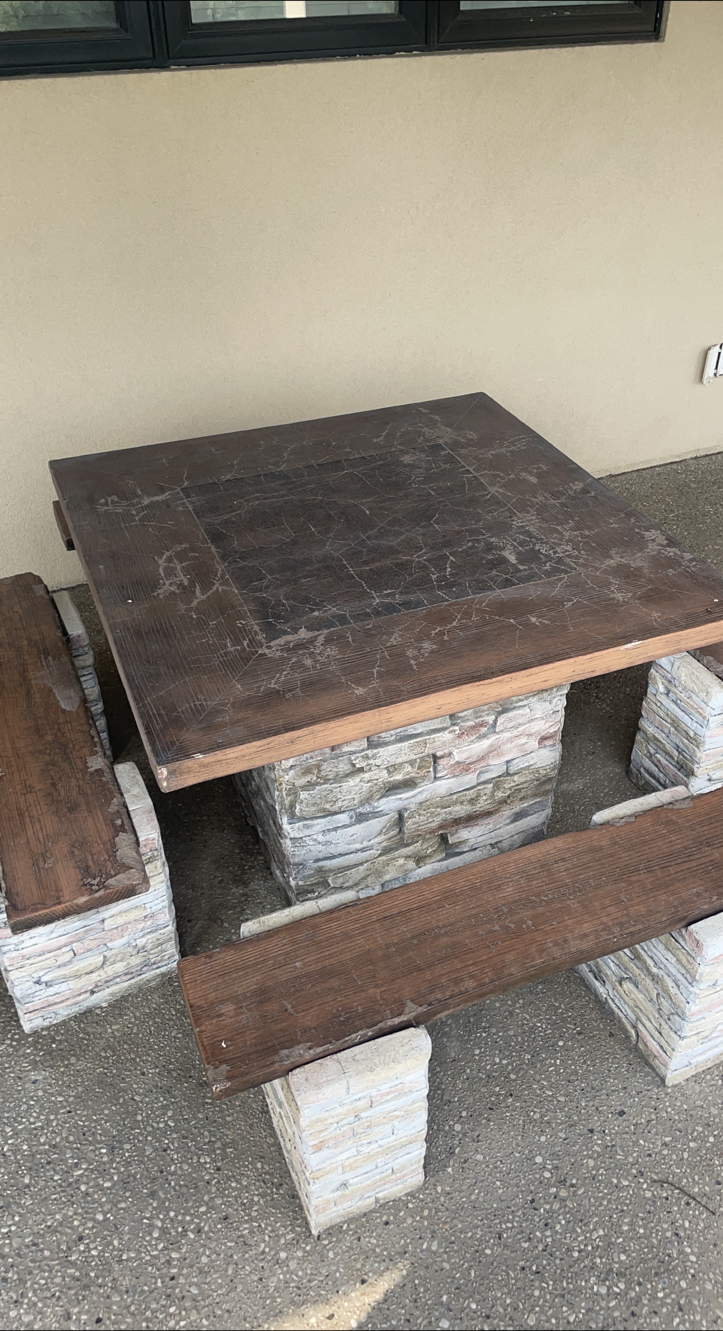 Outdoor Table with Benches thumbnail