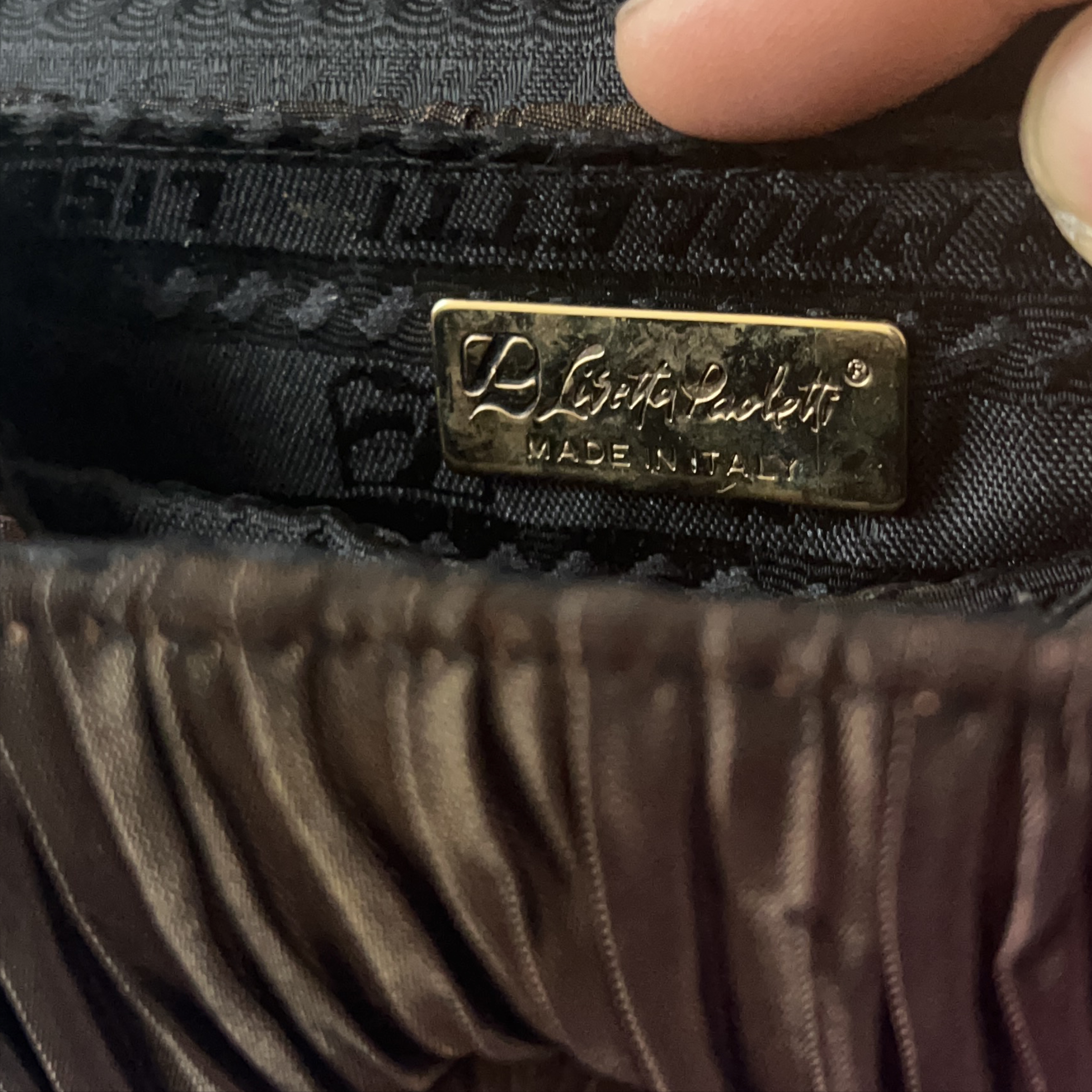 Lisetta Pacetti Pleated Black Handbag