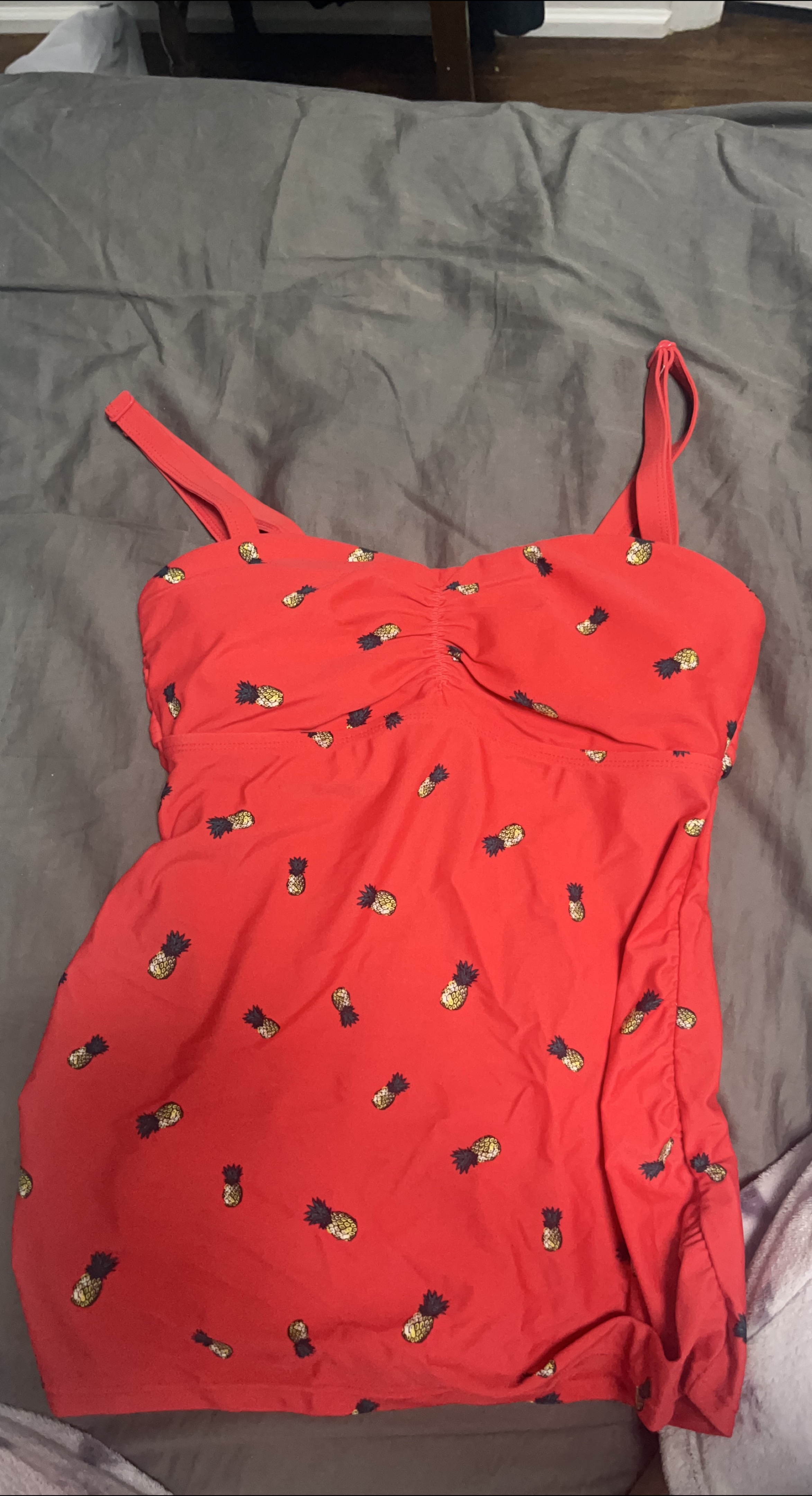 Thyme Red Pineapple Tankini Swimsuit - XS