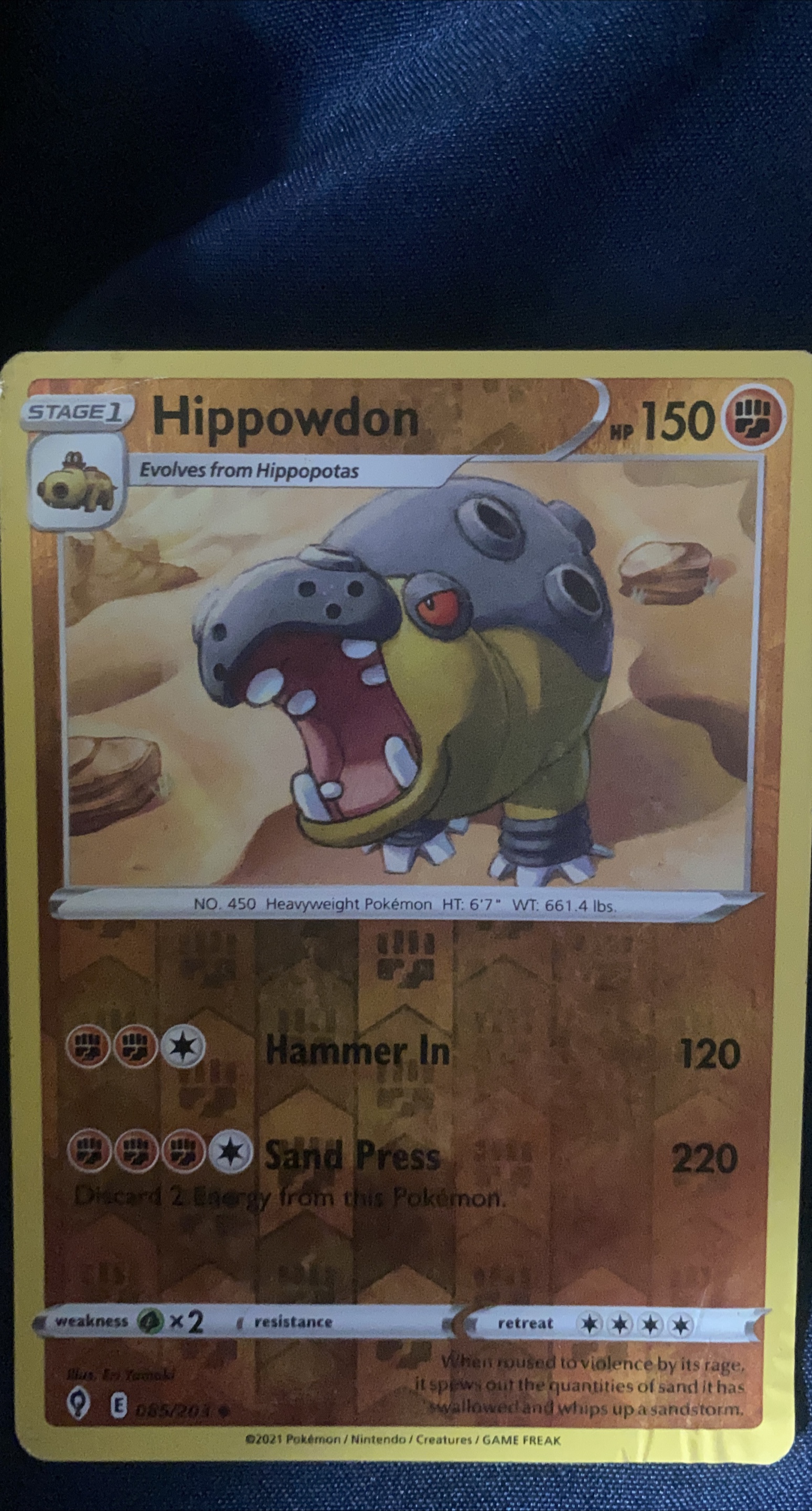 Hippowdon Pokemon Card thumbnail
