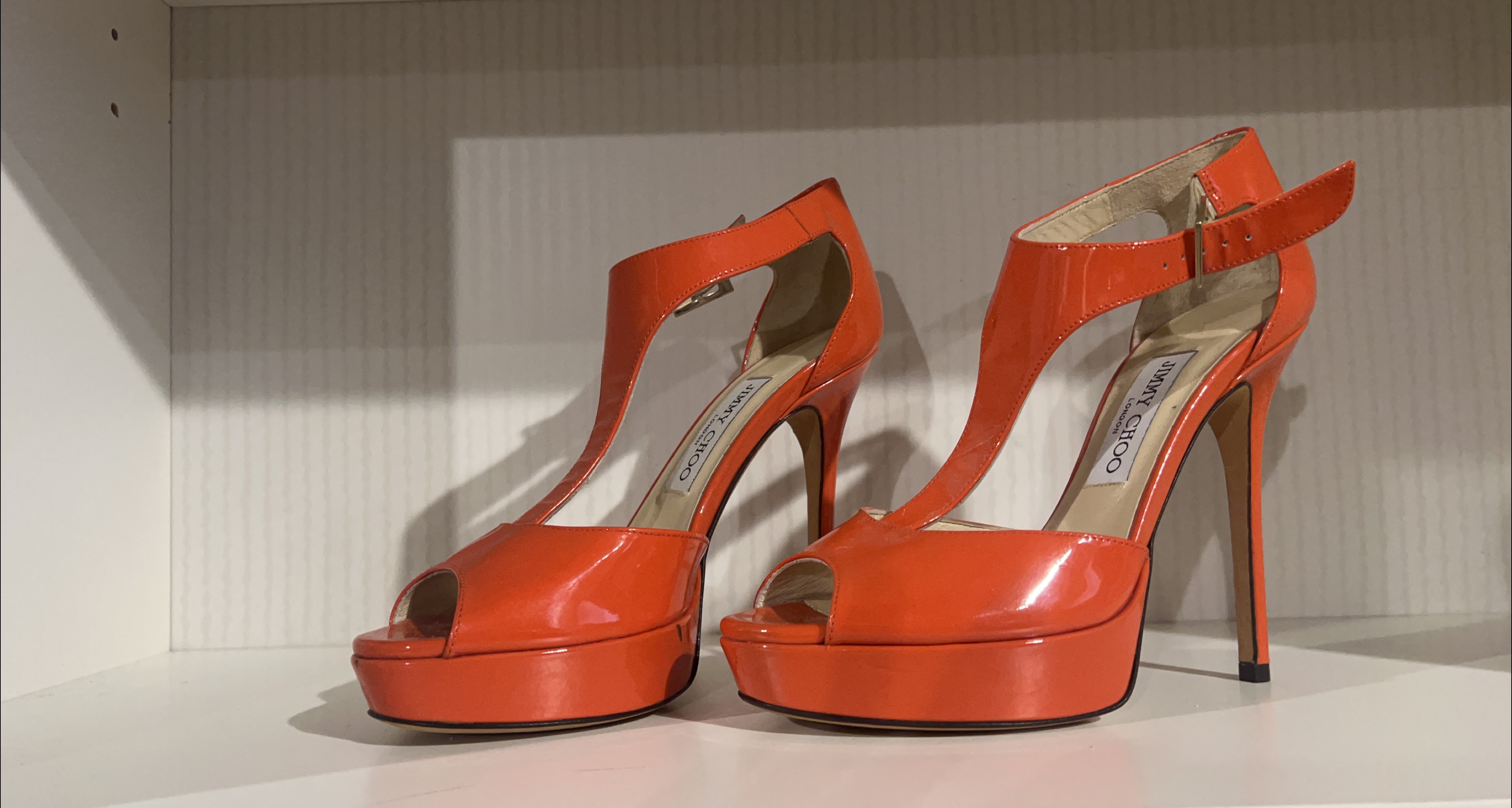 Jimmy Choo Orange Heels thumbnail