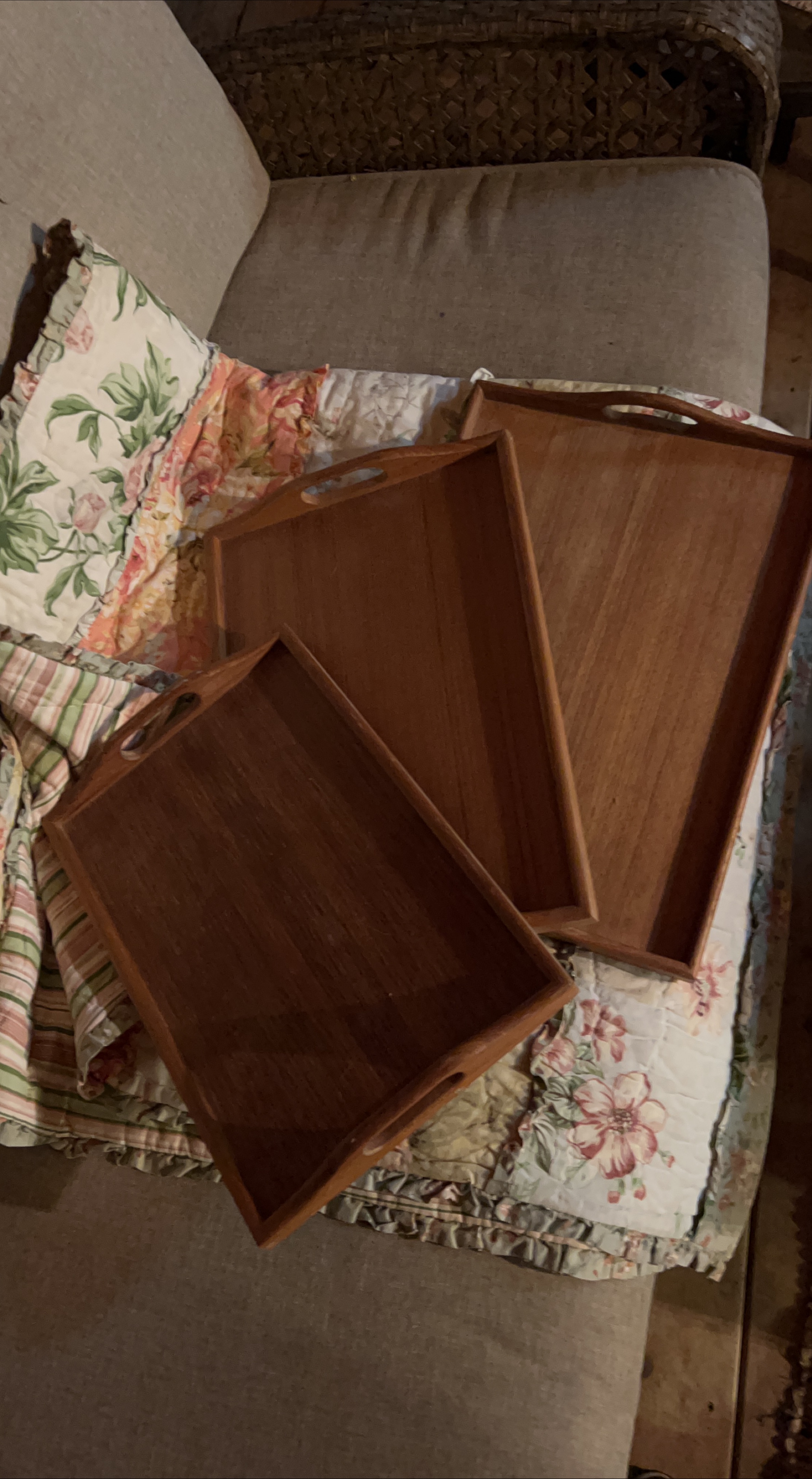 Wooden Serving Trays Set thumbnail