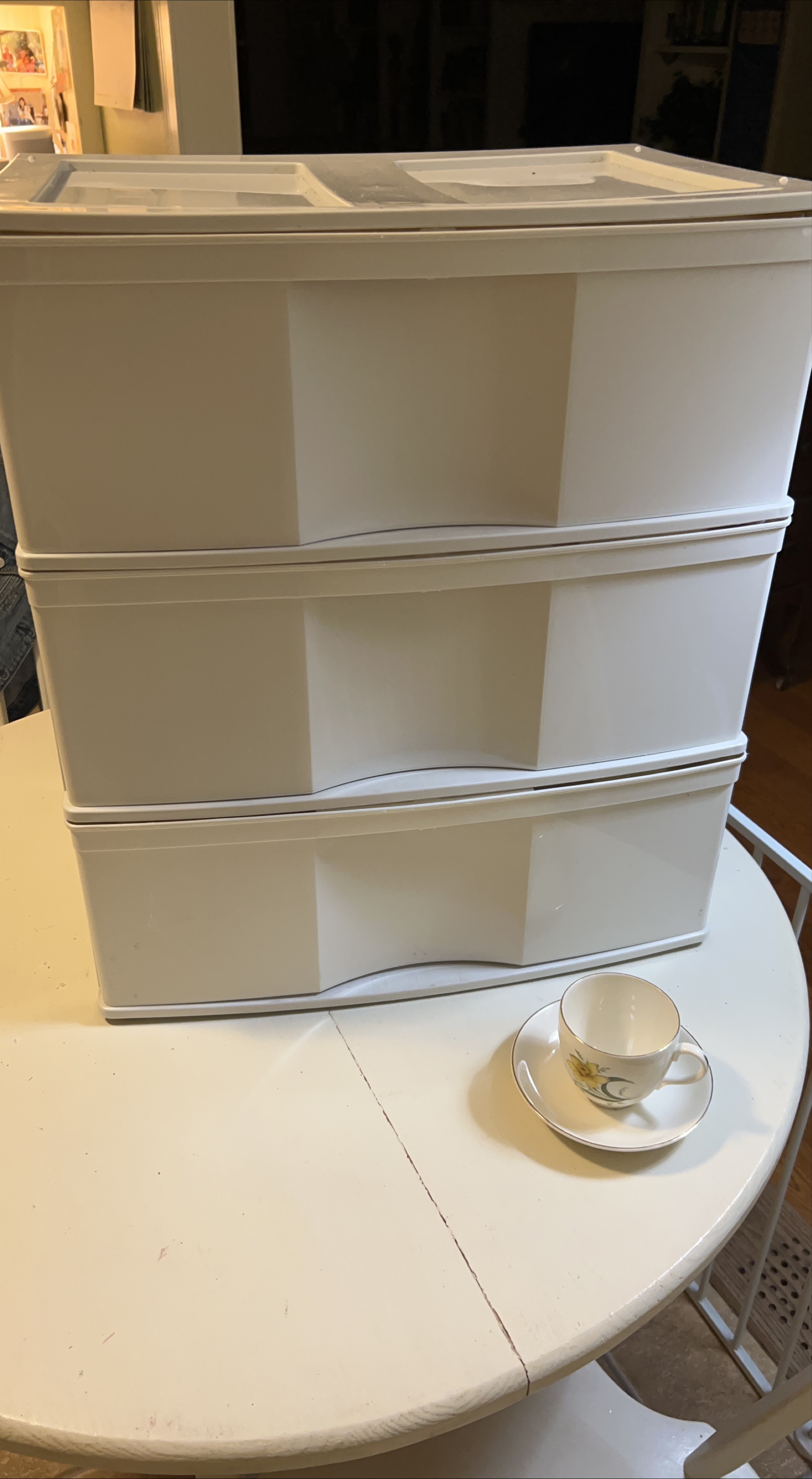 Three-Drawer White Storage Unit thumbnail