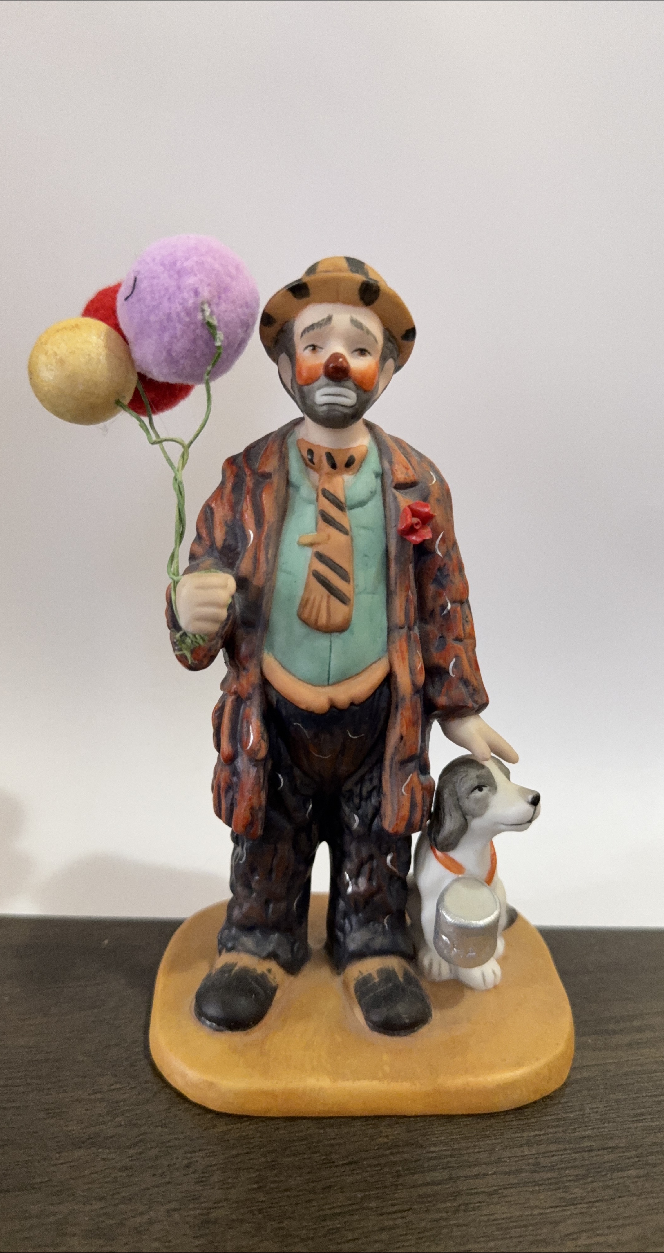 Vintage Clown Figurine with Dog thumbnail