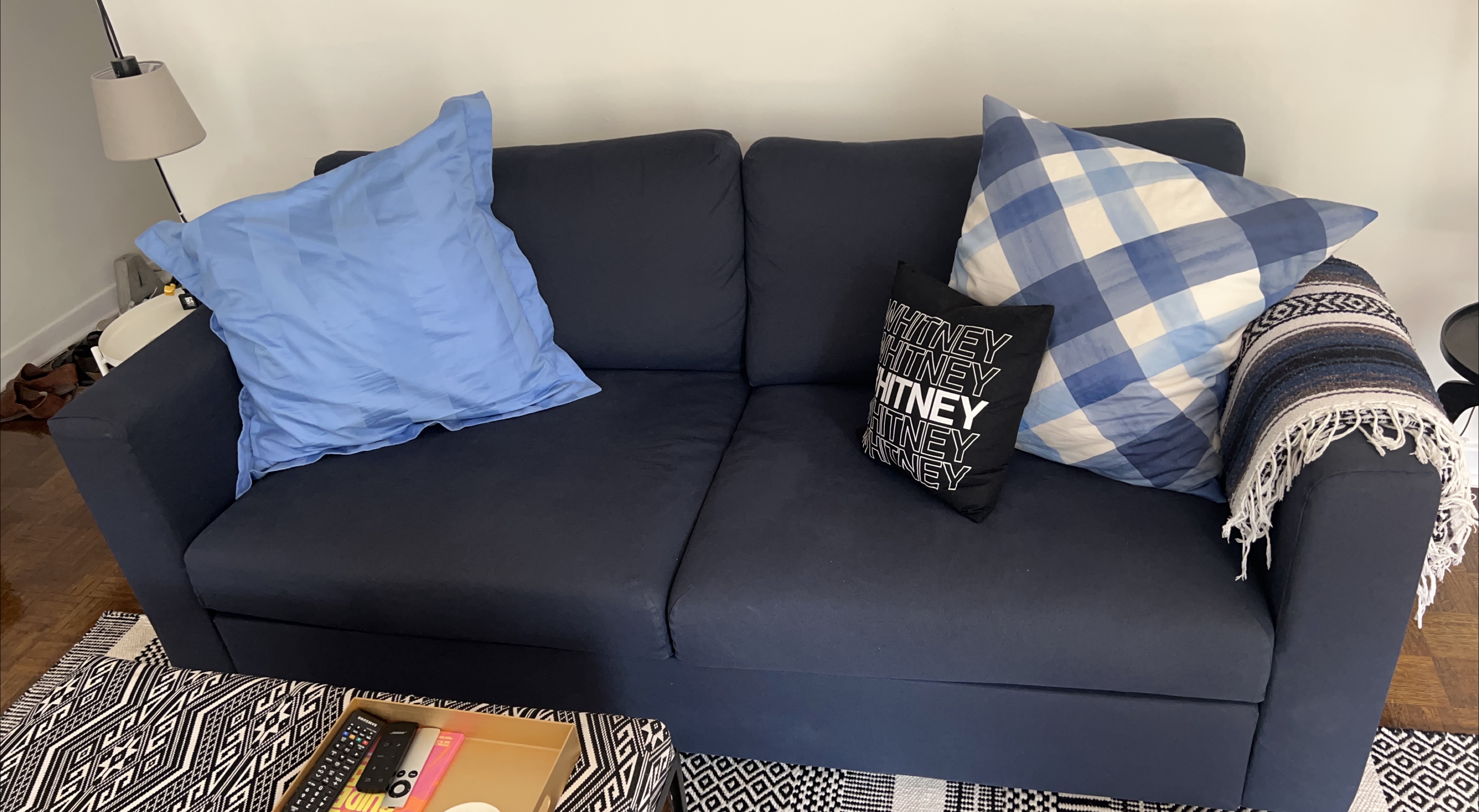 IKEA Finalla Sleeper Sofa - Navy Blue thumbnail