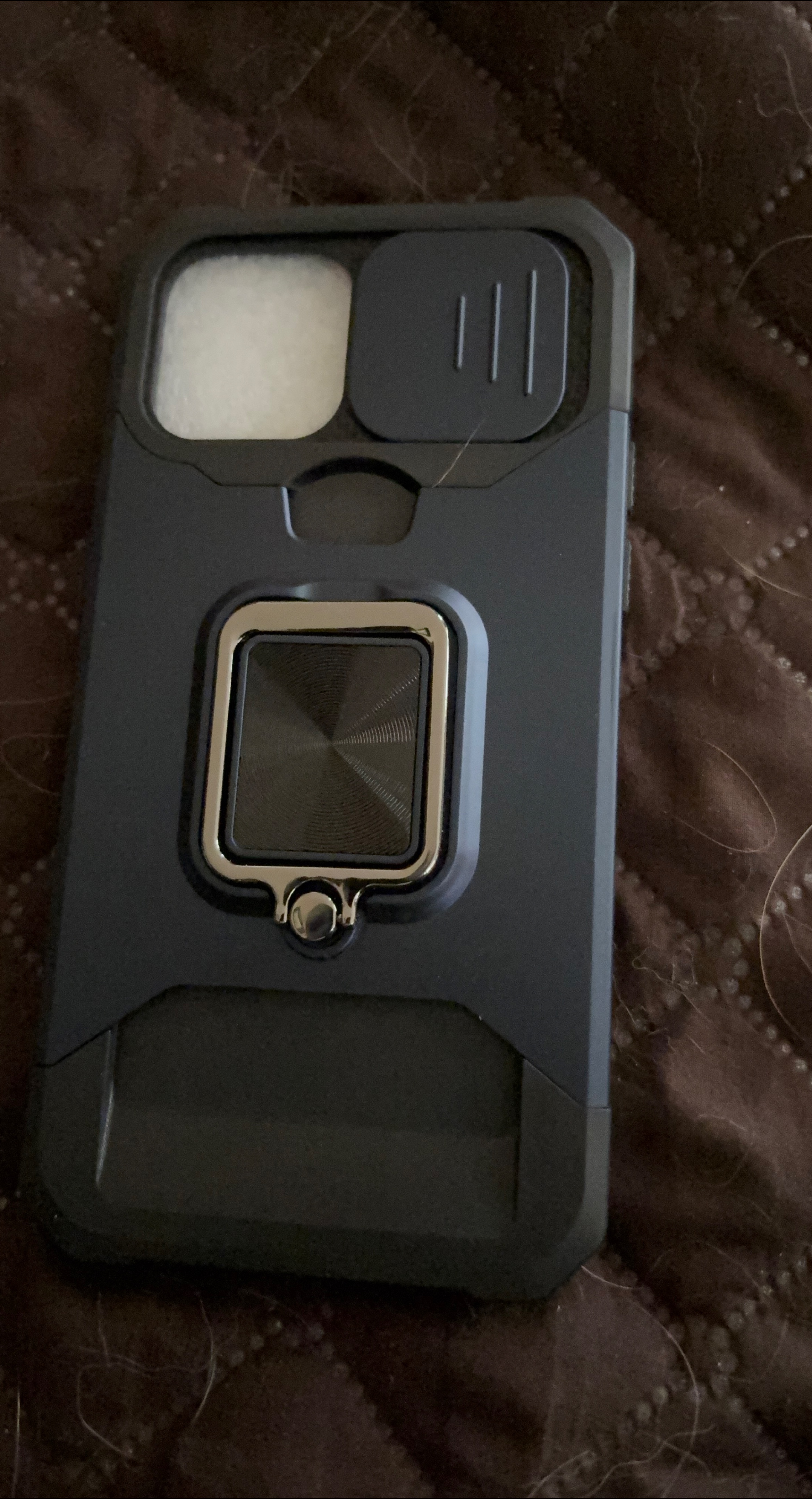 Black iPhone Case with Ring Stand thumbnail