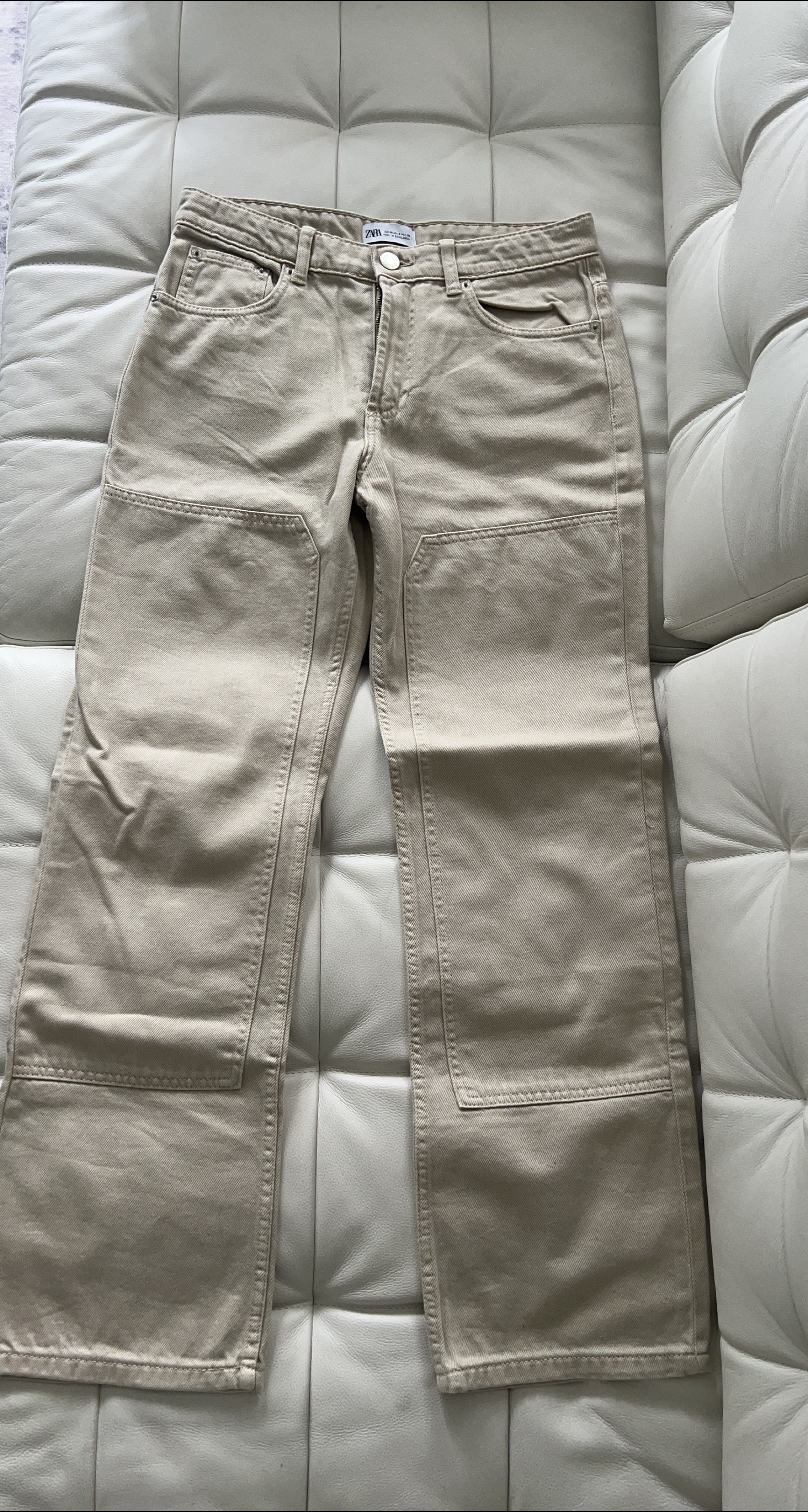 Zara Beige Jeans thumbnail