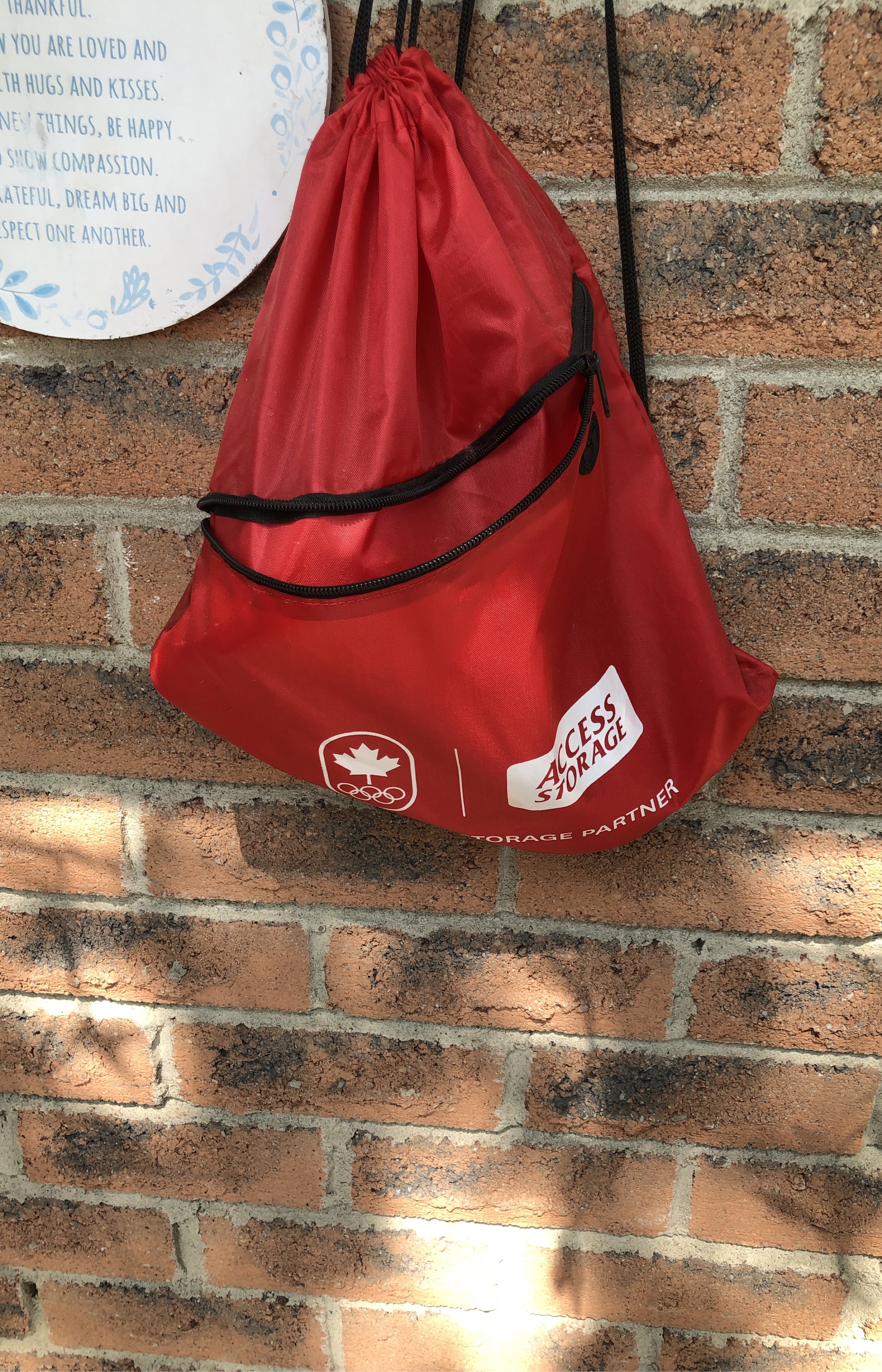 Red Drawstring Backpack thumbnail