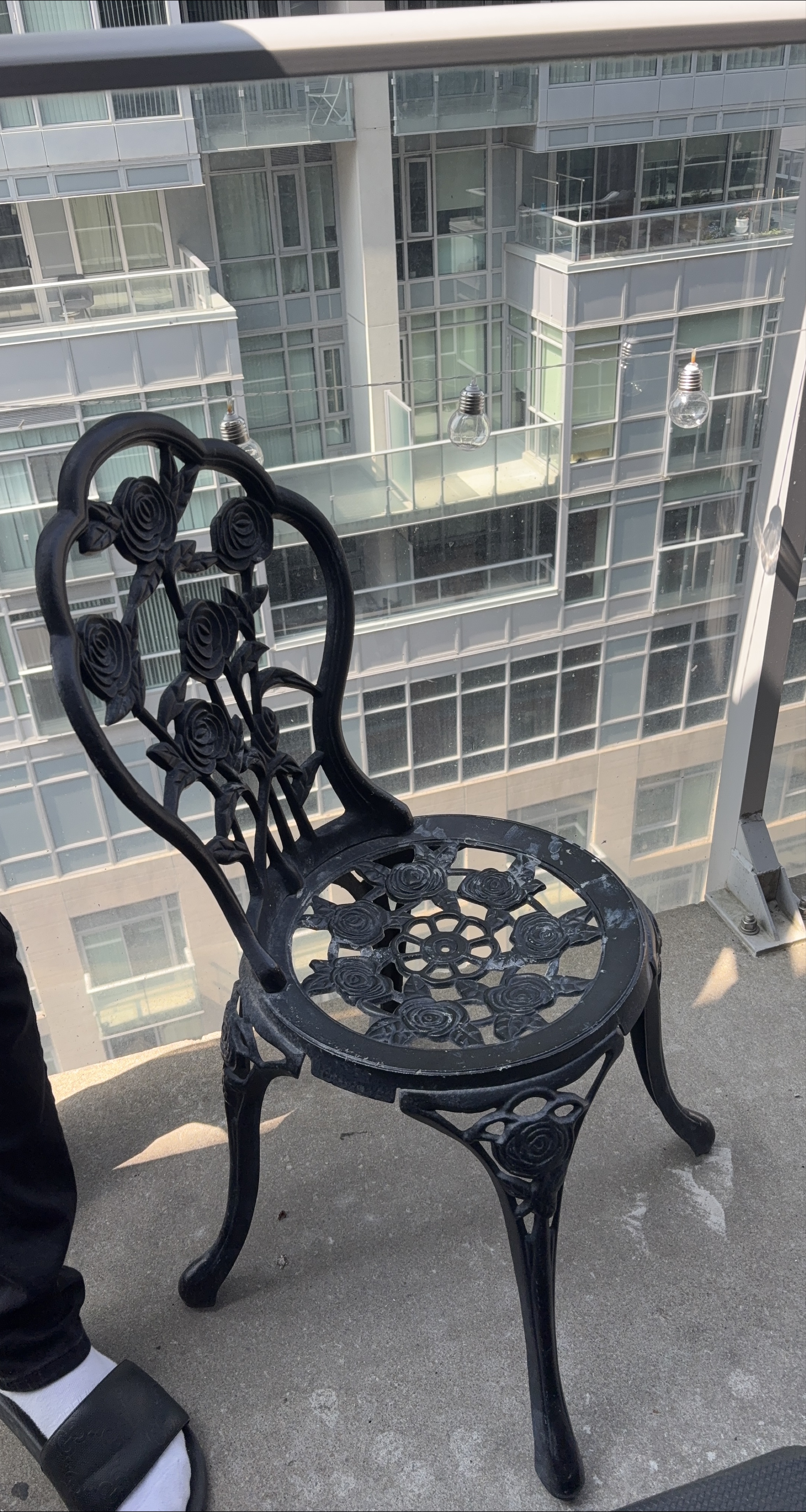 SET OF 2 Black Metal Rose Chair ❤️ MOVING SALE thumbnail