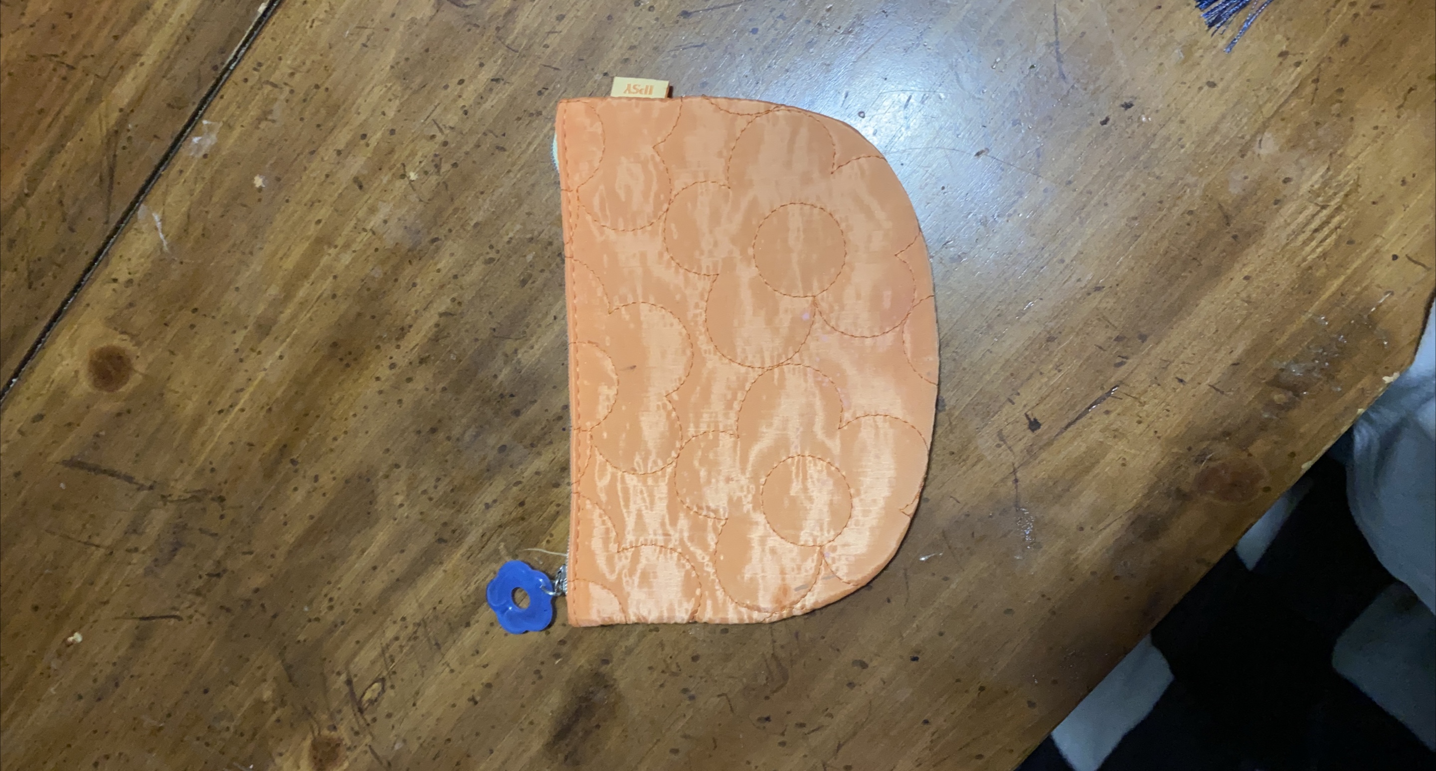 Orange Quilted Pouch thumbnail