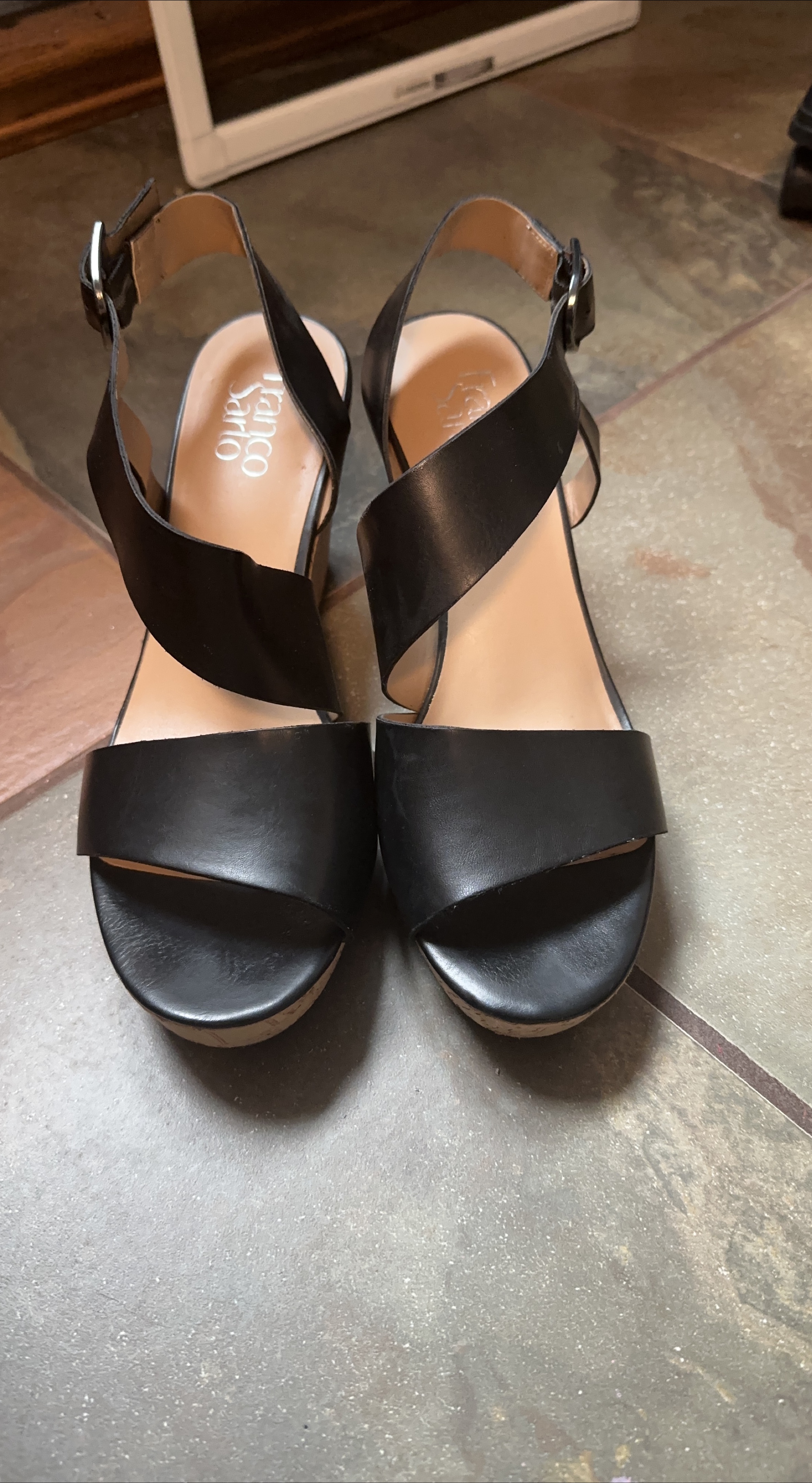 Black Wedge Sandals #freecycle thumbnail