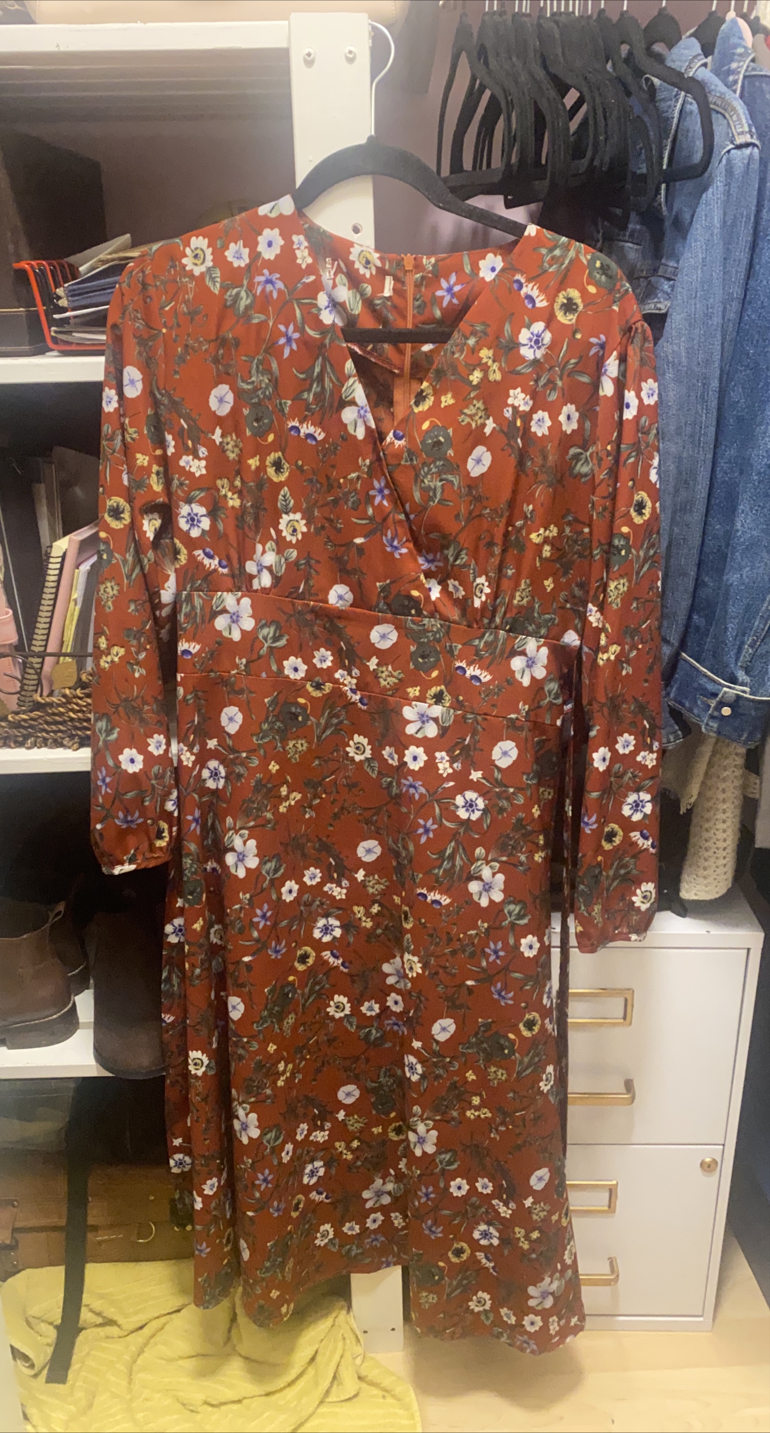 Floral Wrap Dress - Size Medium thumbnail