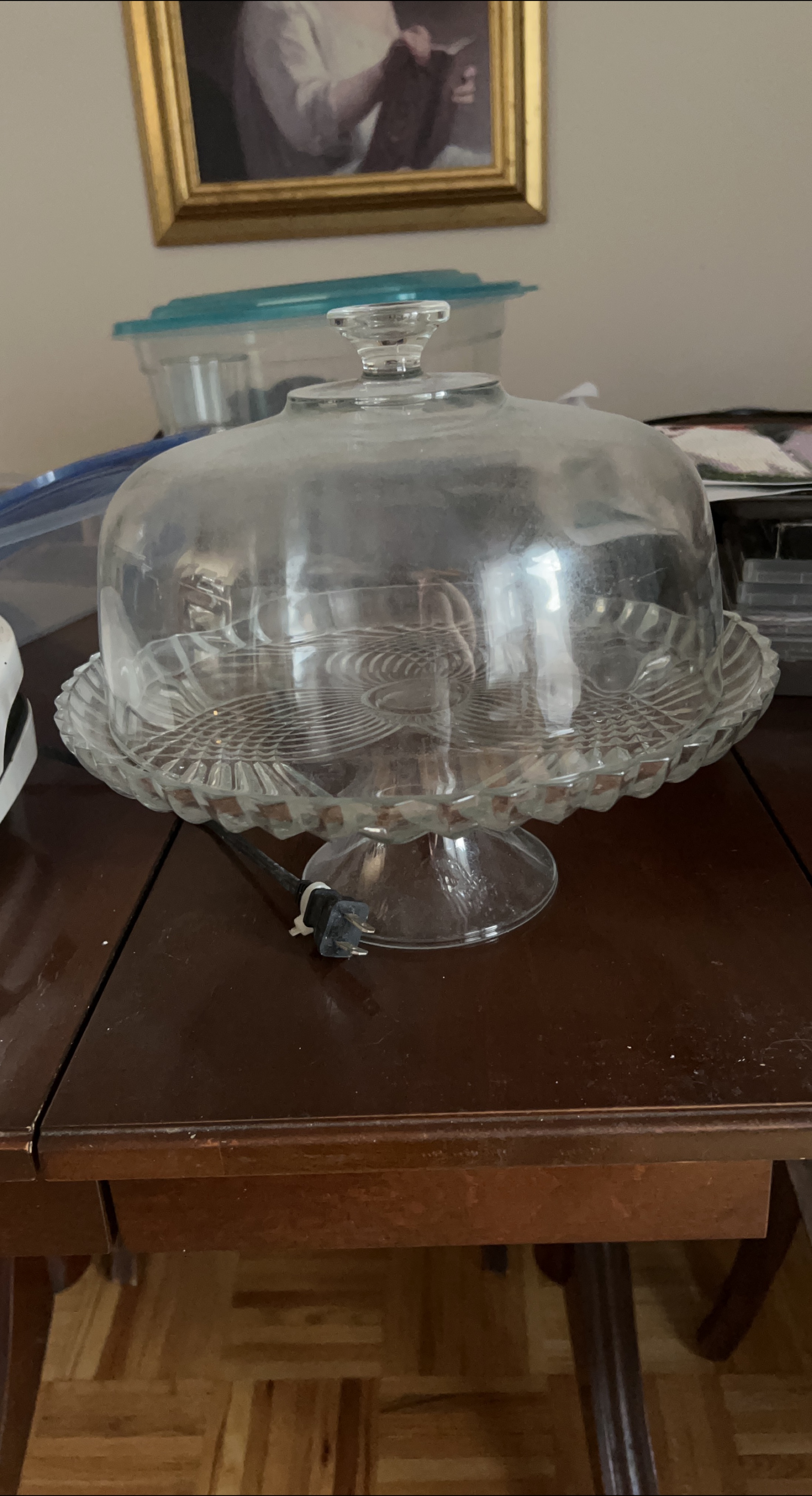 Glass Cake Stand With Lid 🥕 thumbnail