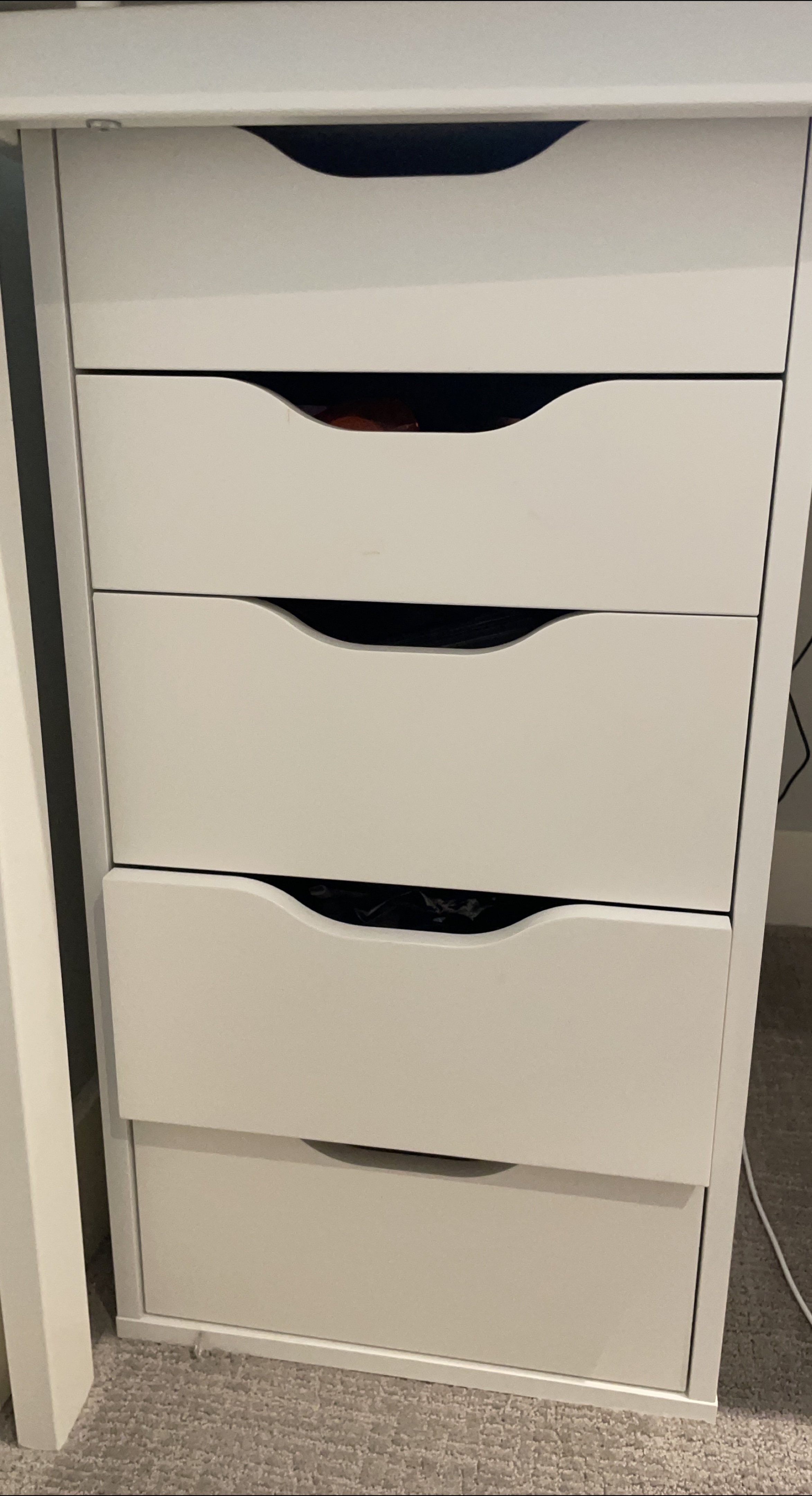 Ikea- White 5-Drawer Storage Unit