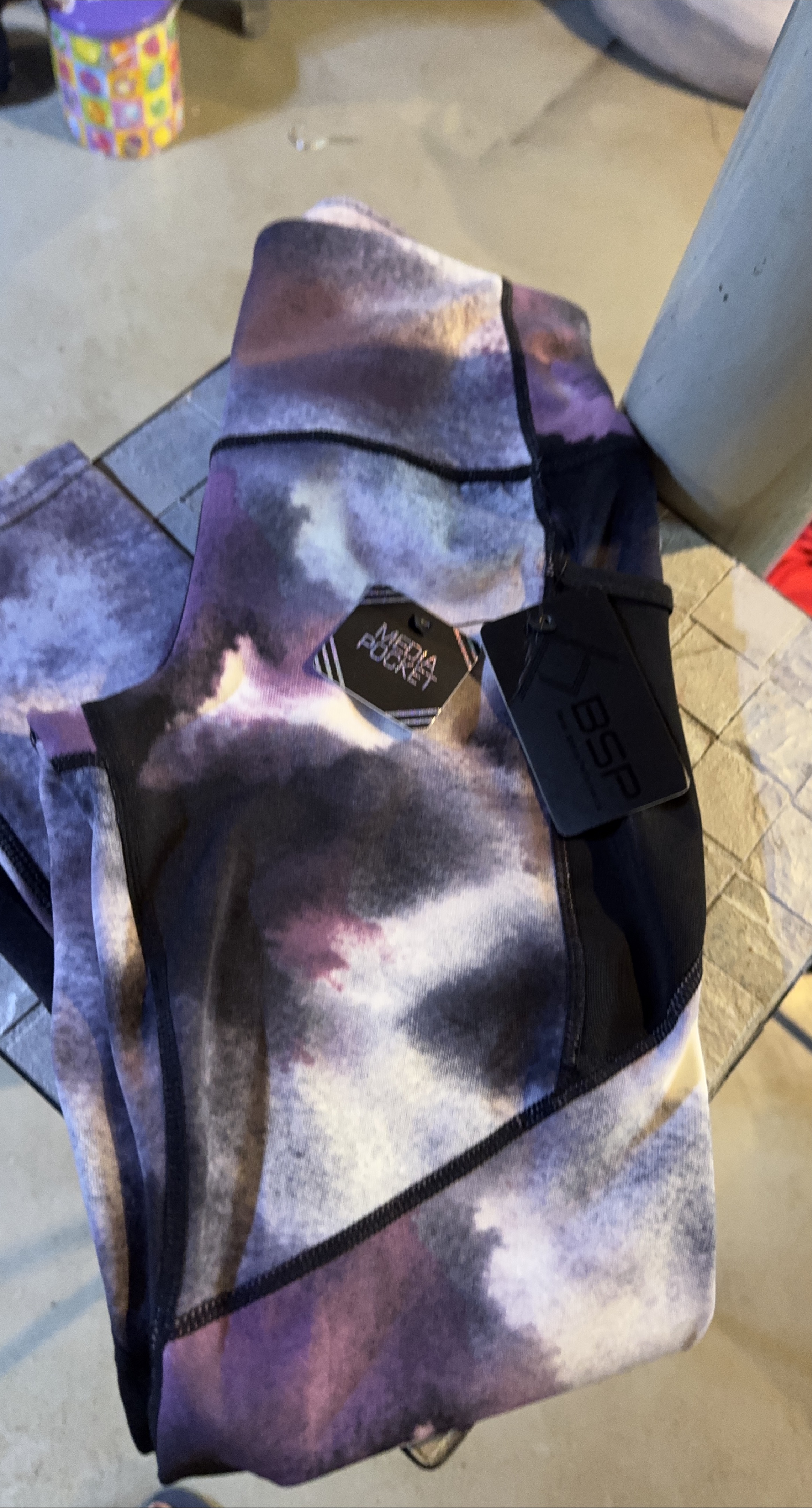 Brand New Leggings with Pocket - Purple Tie-Dye thumbnail