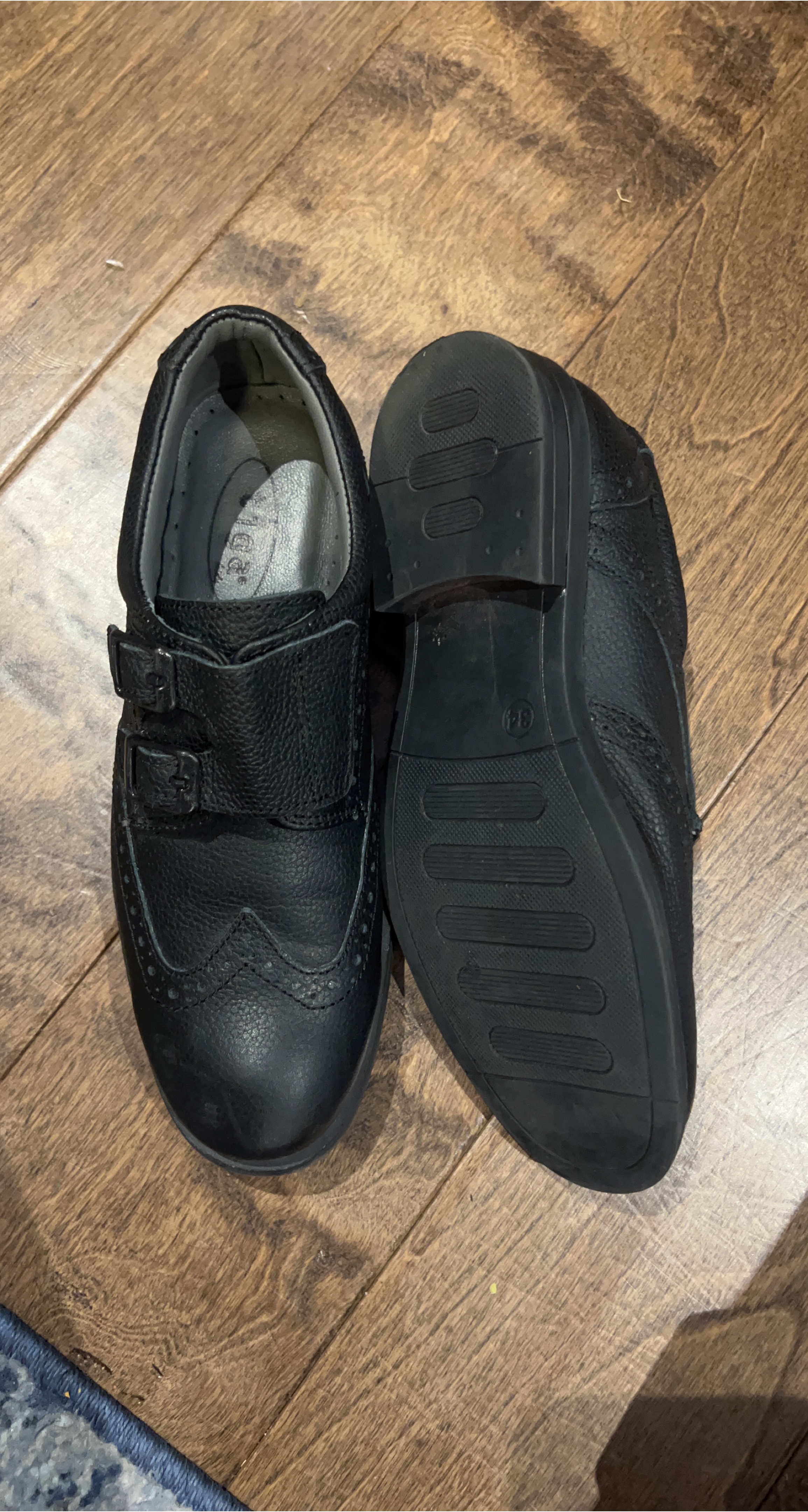 Boys Black Dress Shoes, Size 34 thumbnail