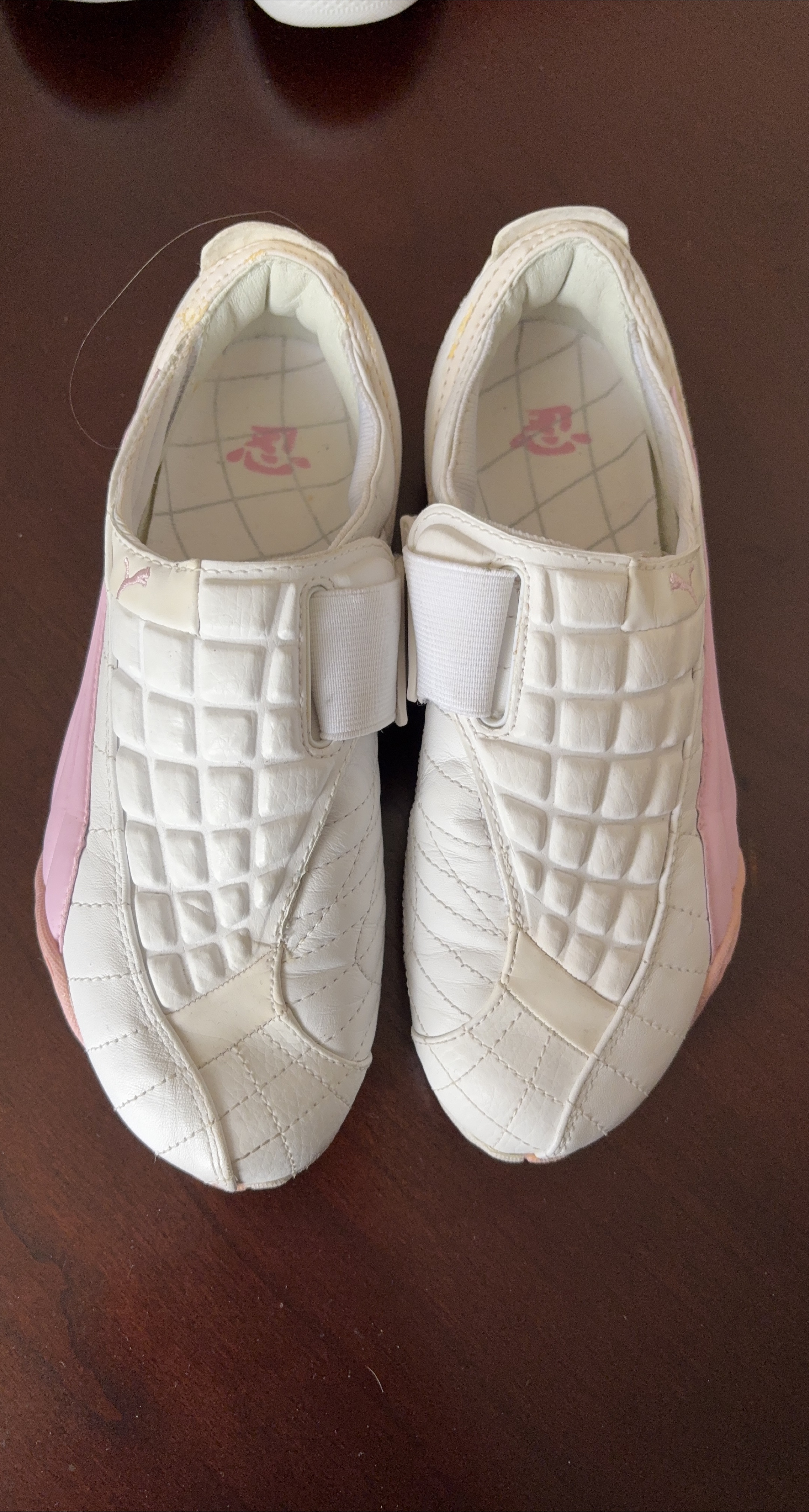 Puma White & Pink Sneakers thumbnail