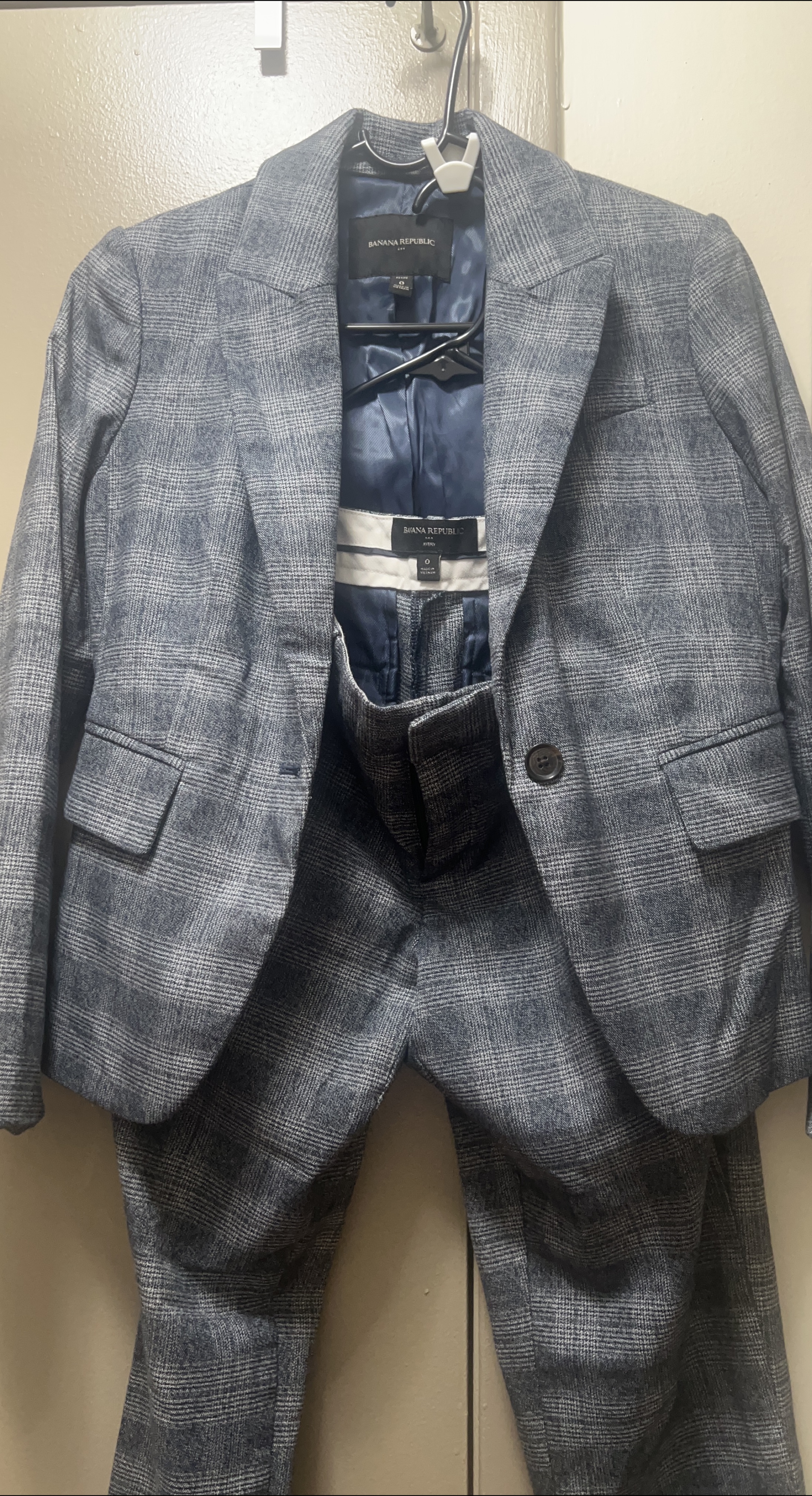 Banana Republic Plaid Suit Set - Size 0