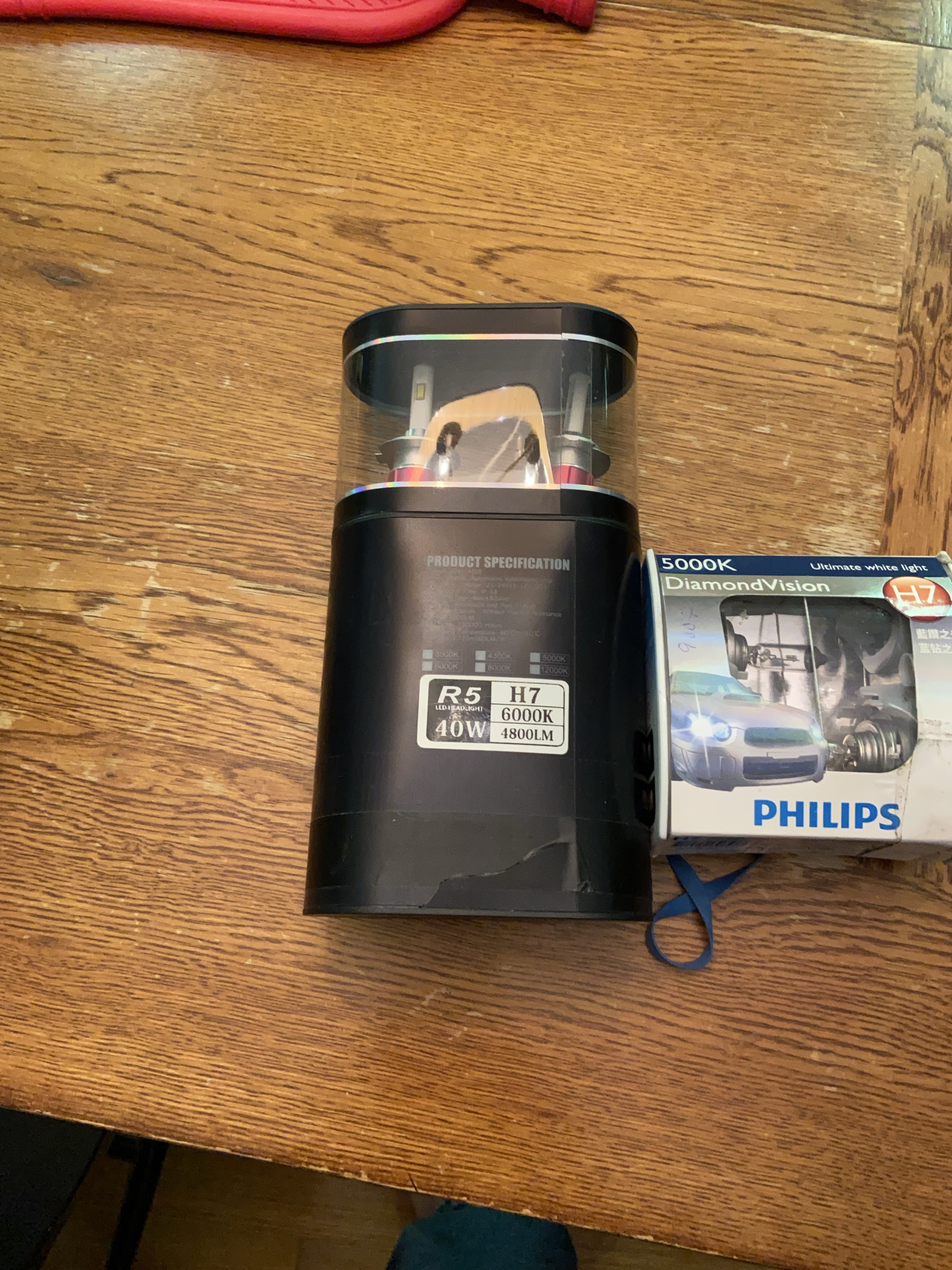 Philips DiamondVision H7 LED Headlight Bulbs 6000K 40W