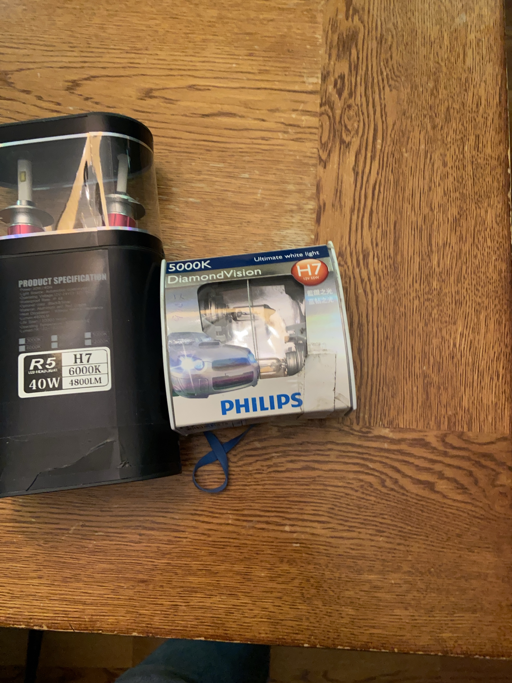 Philips DiamondVision H7 LED Headlight Bulbs 5000K