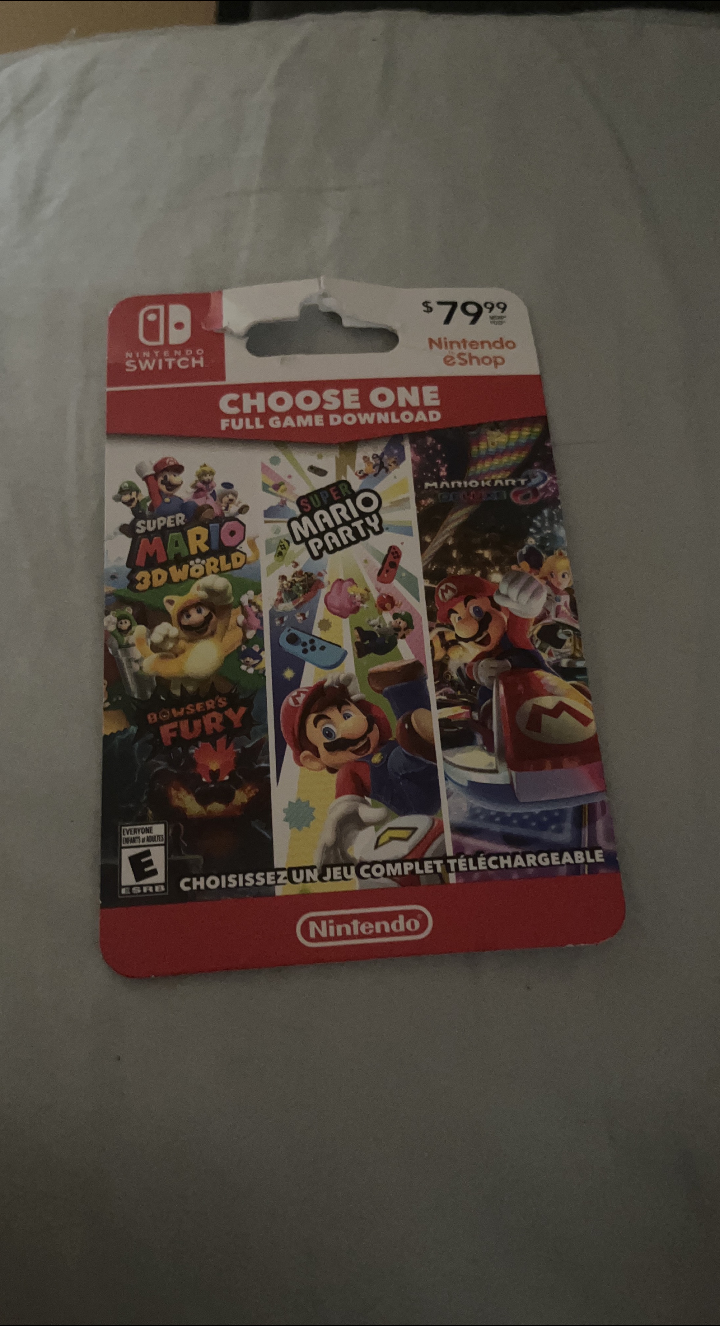 Nintendo eShop $79.99 Giftcard