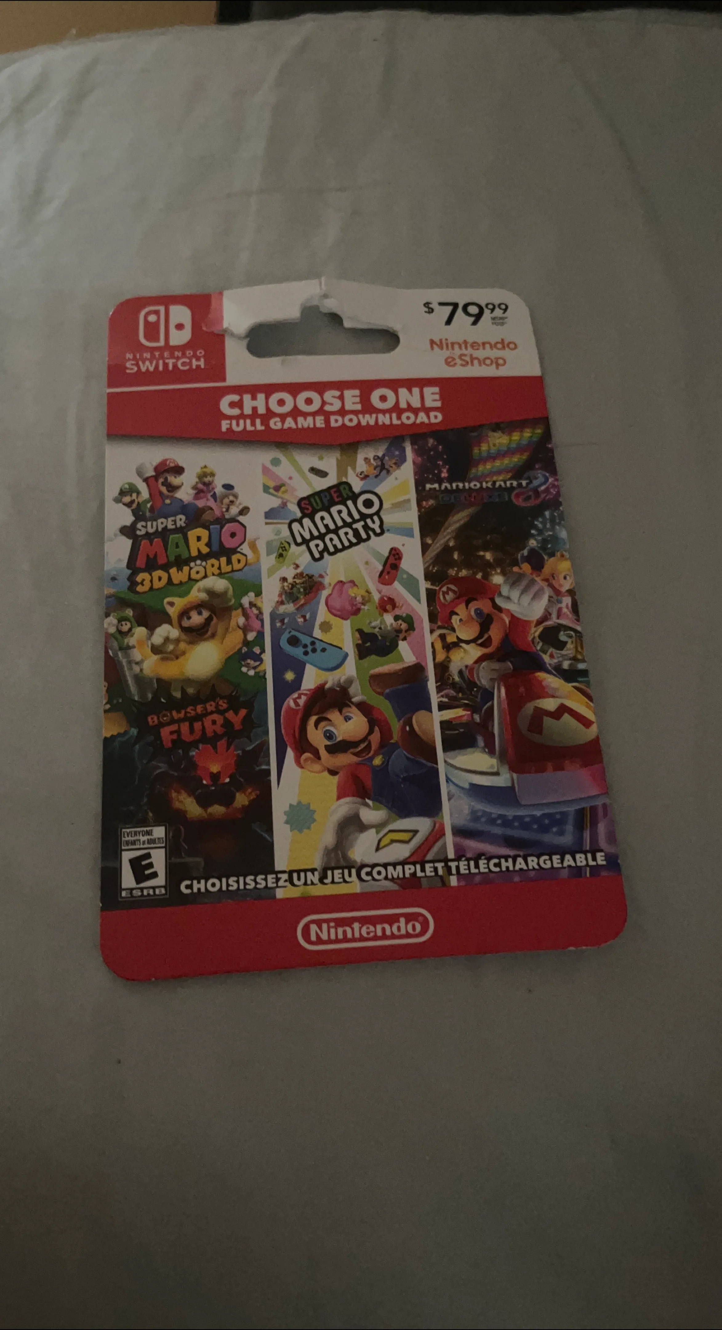 Nintendo eShop $79.99 Giftcard