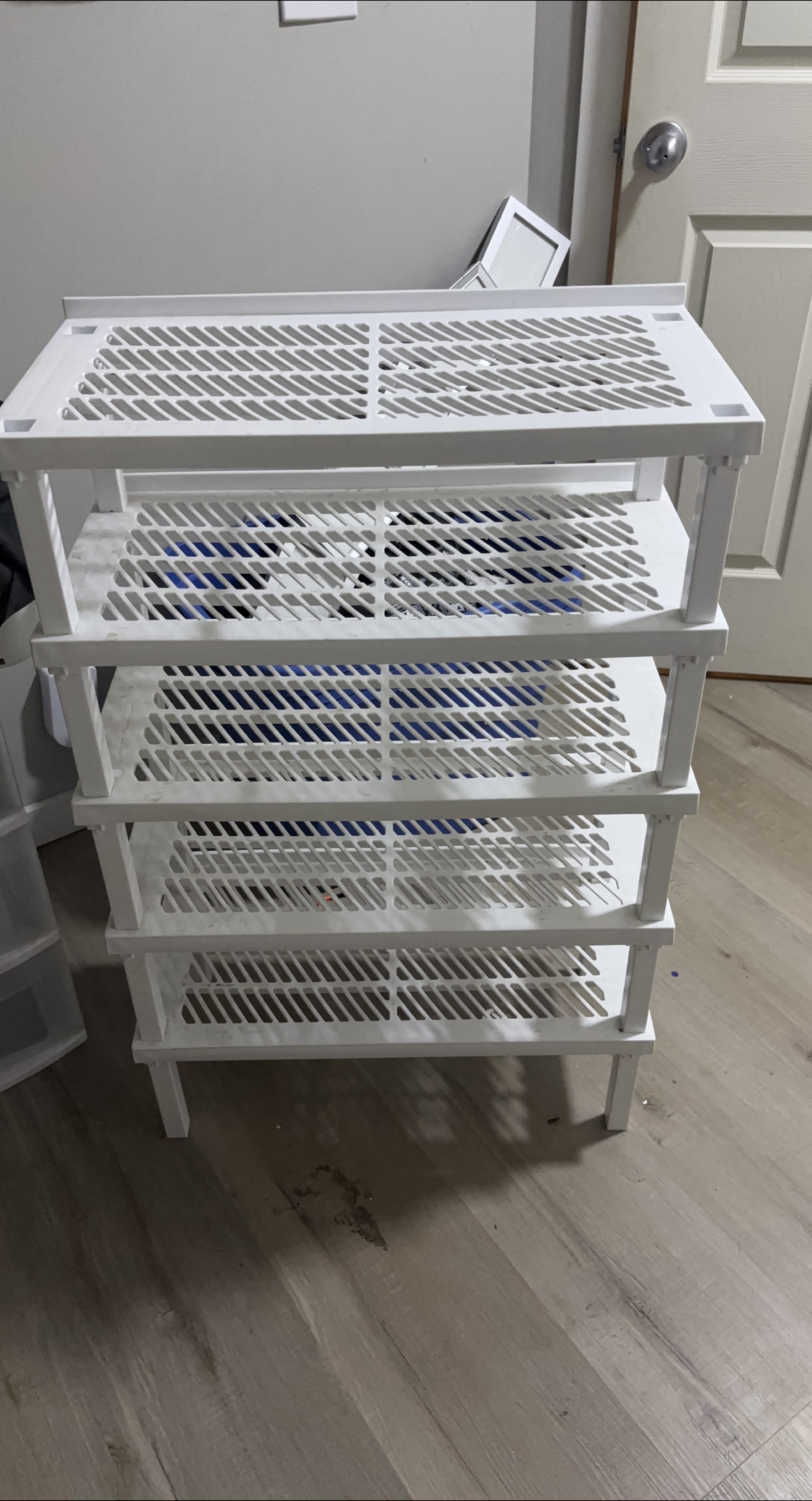 White Plastic Shelving Unit thumbnail