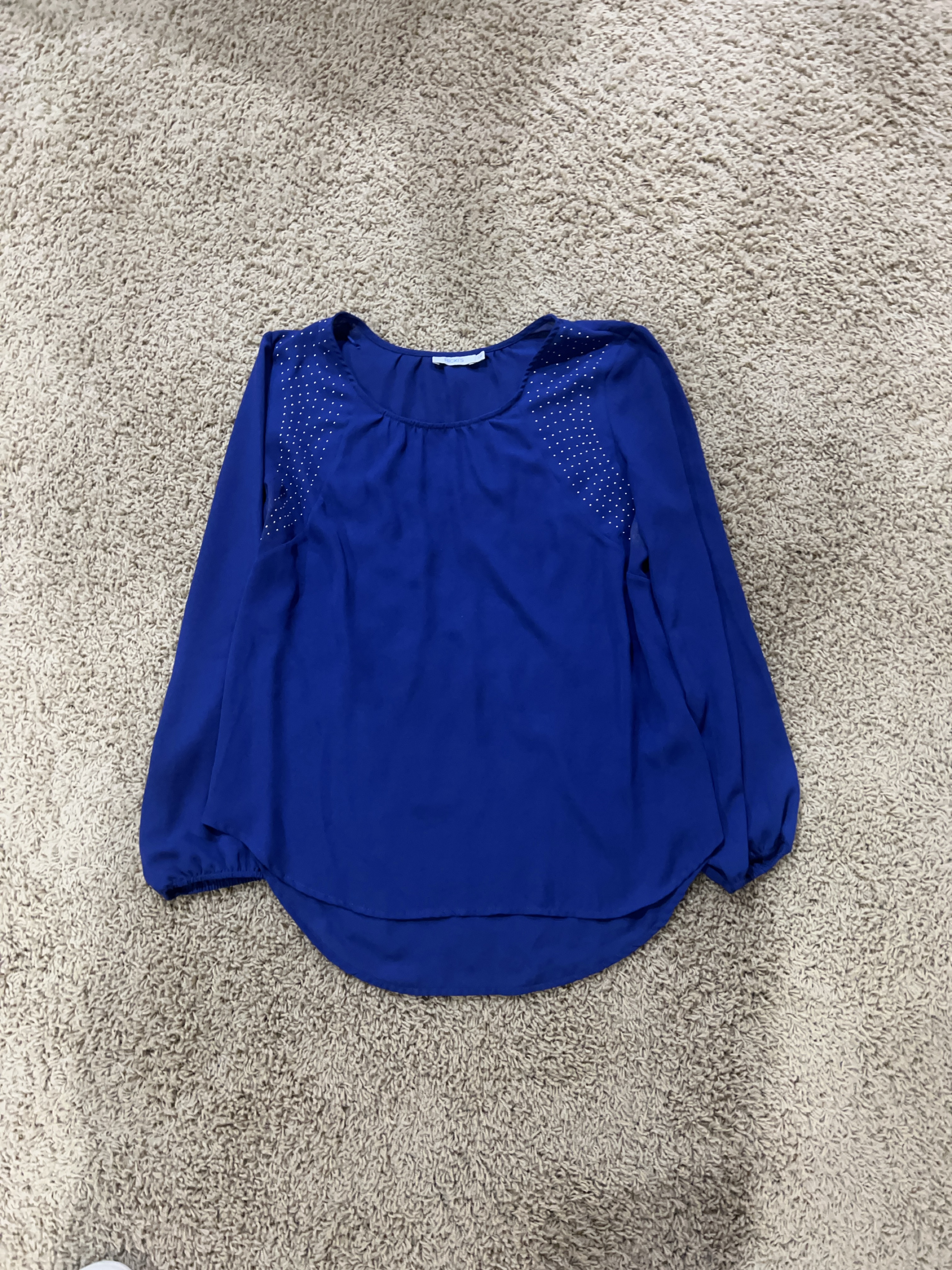 🥕Blue Top With Embellishments