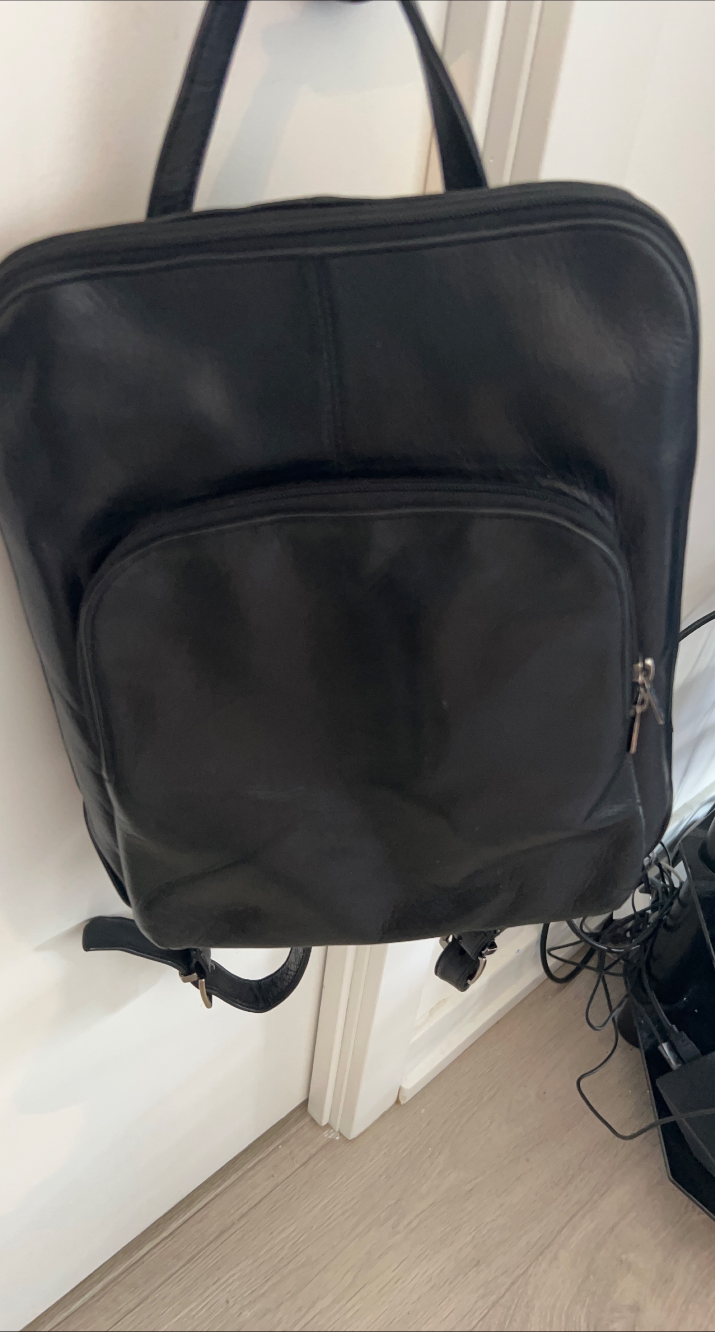Black Leather Backpack thumbnail
