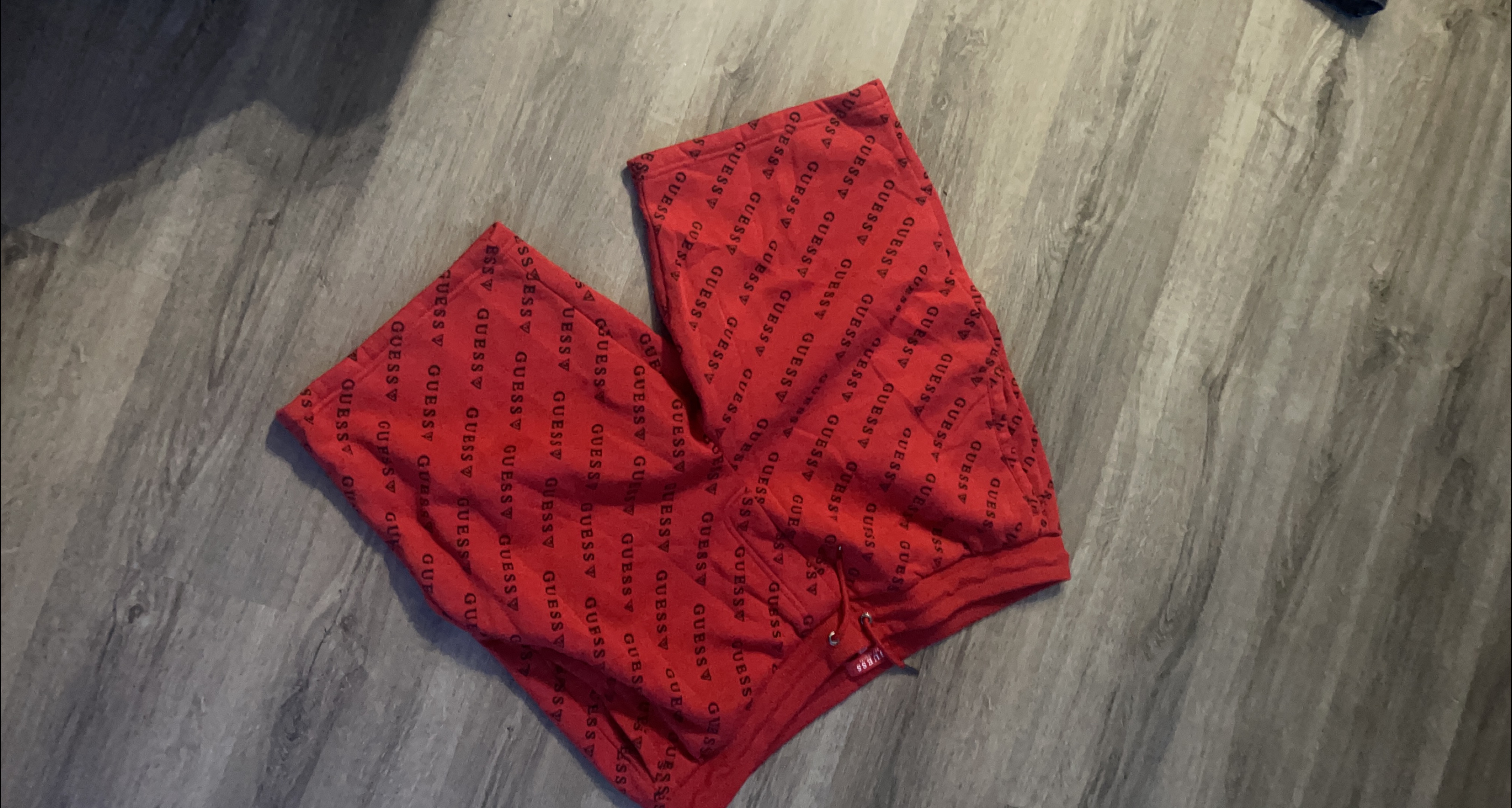 Red Guess Jogger Pants thumbnail