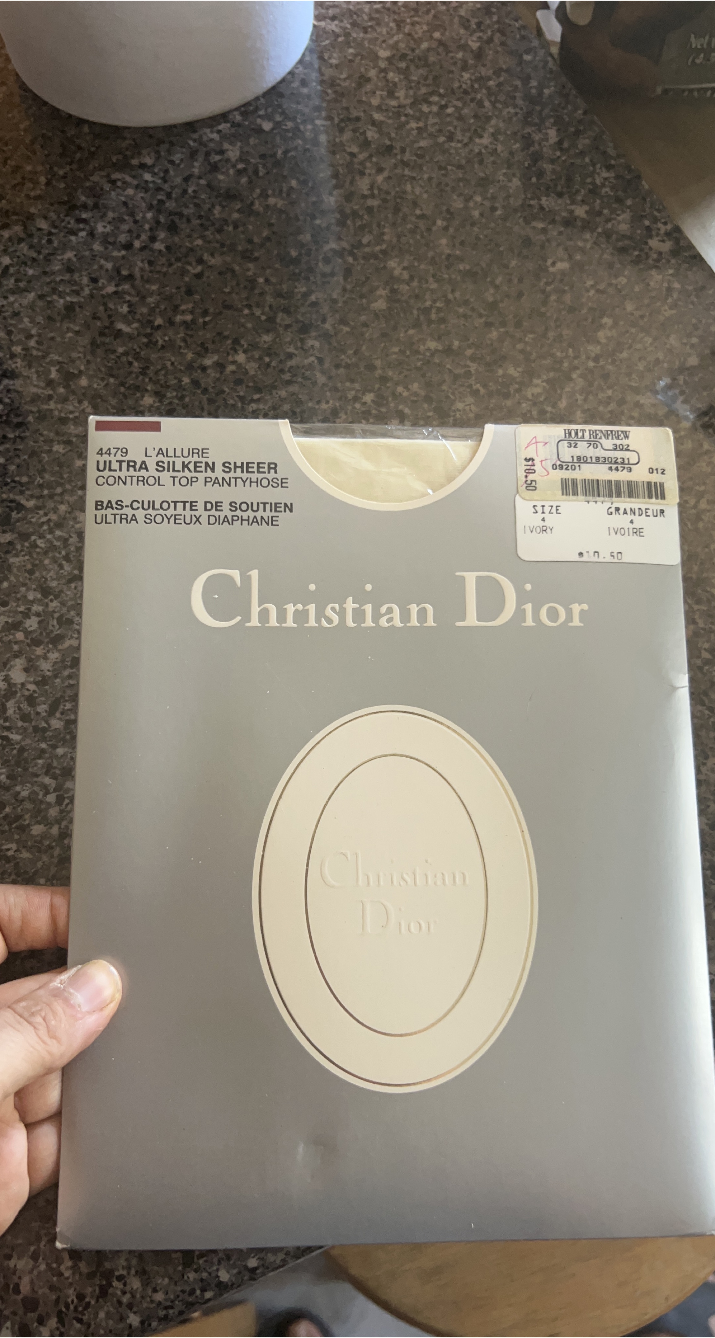 Christian Dior Ivory Pantyhose thumbnail