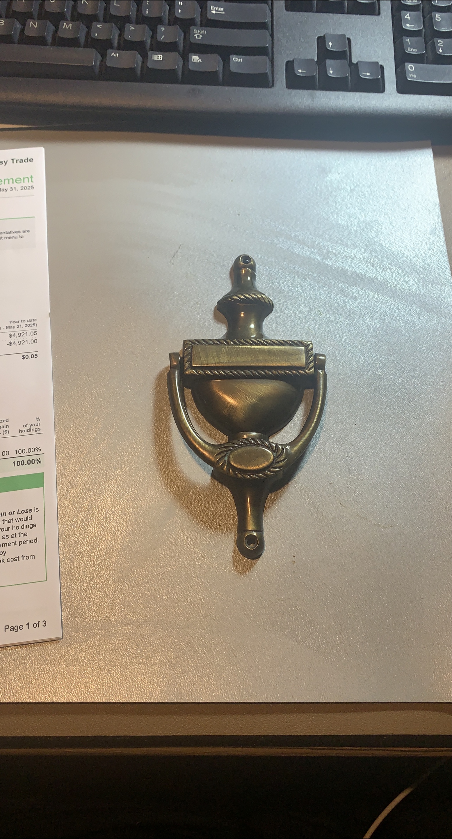 Vintage Brass Door Knocker thumbnail