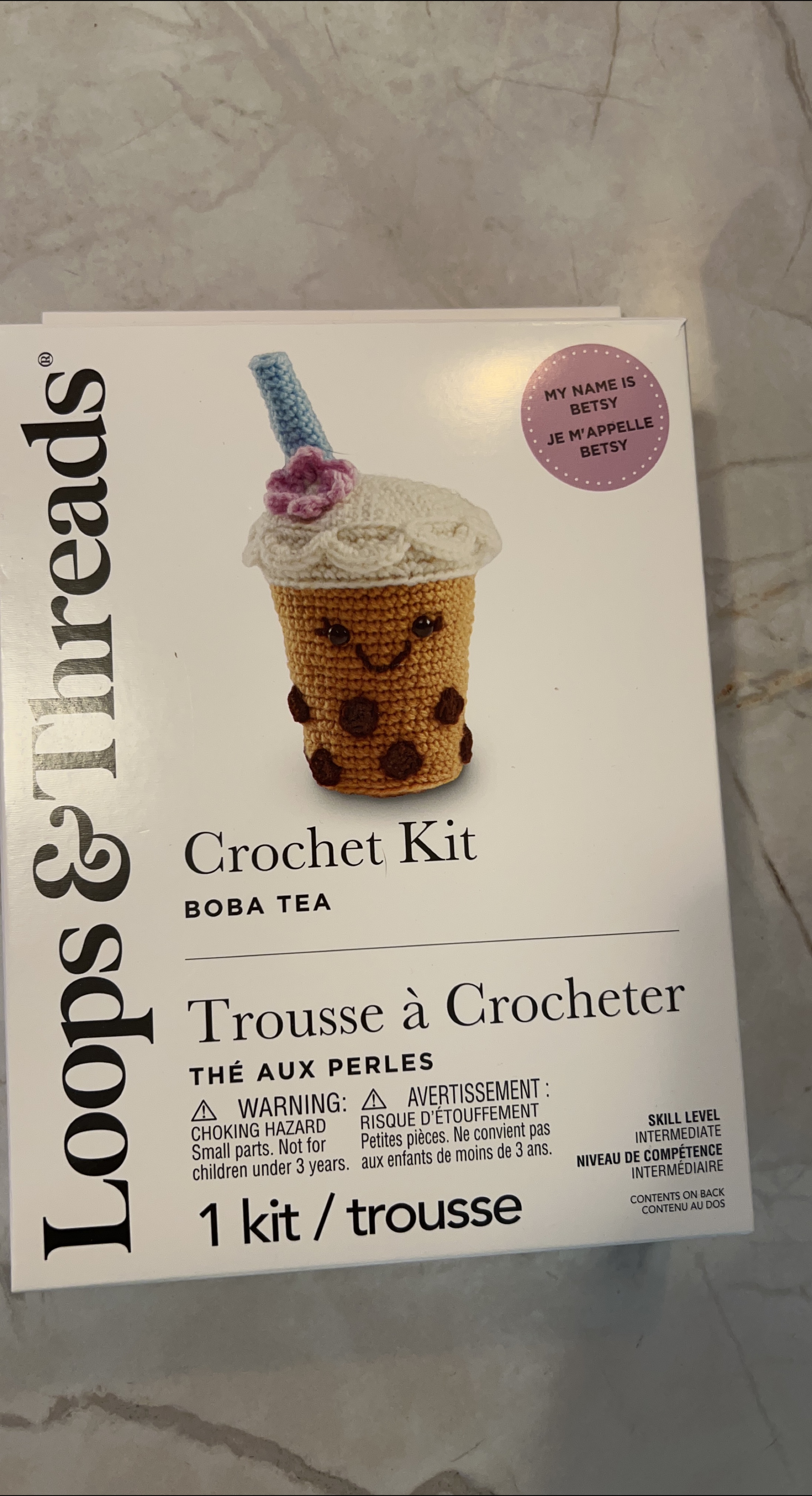 Loops & Threads Crochet Kit - Boba Tea thumbnail
