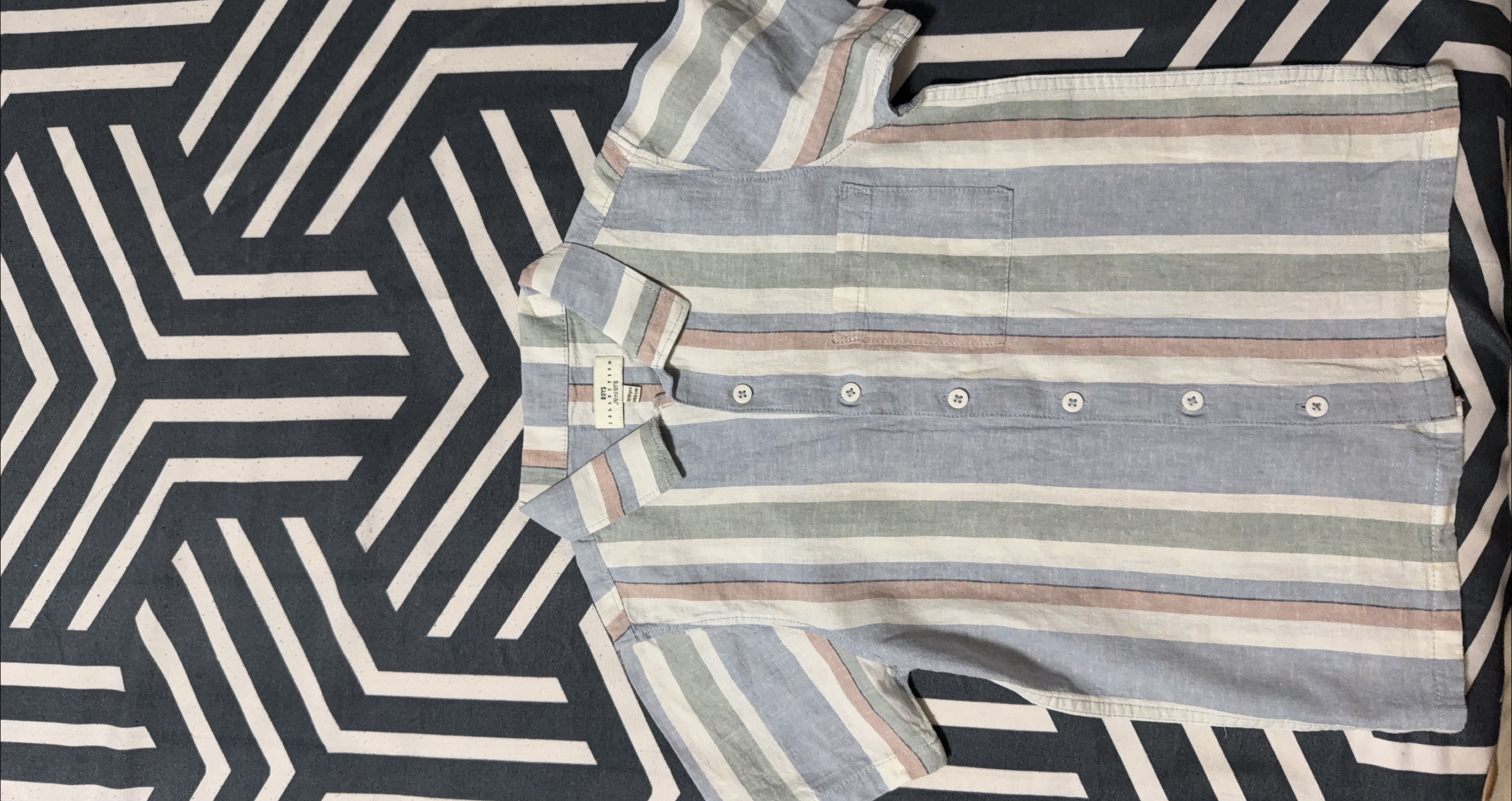 Boys' Striped Button-Up Shirt thumbnail